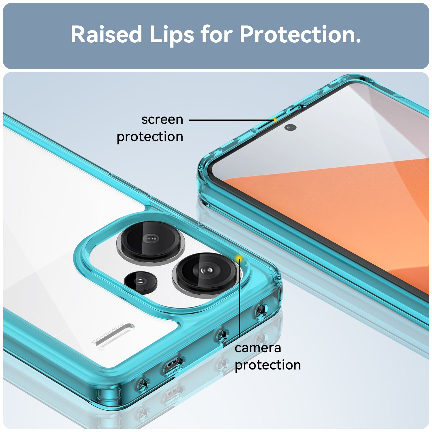Xiaomi Redmi Note 13 Pro Plus 5G Soft TPU Bumper Case (Clear Blue)