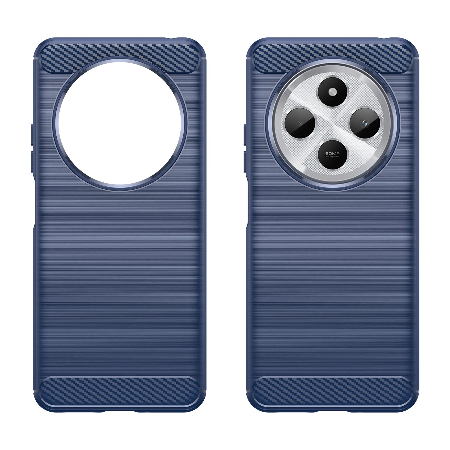 Xiaomi Redmi 14C 4G Carbon Fibre TPU Case Slim Shockproof Cover Navy