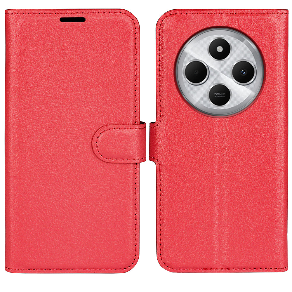 Xiaomi Redmi 14C PU Wallet Case (Red)