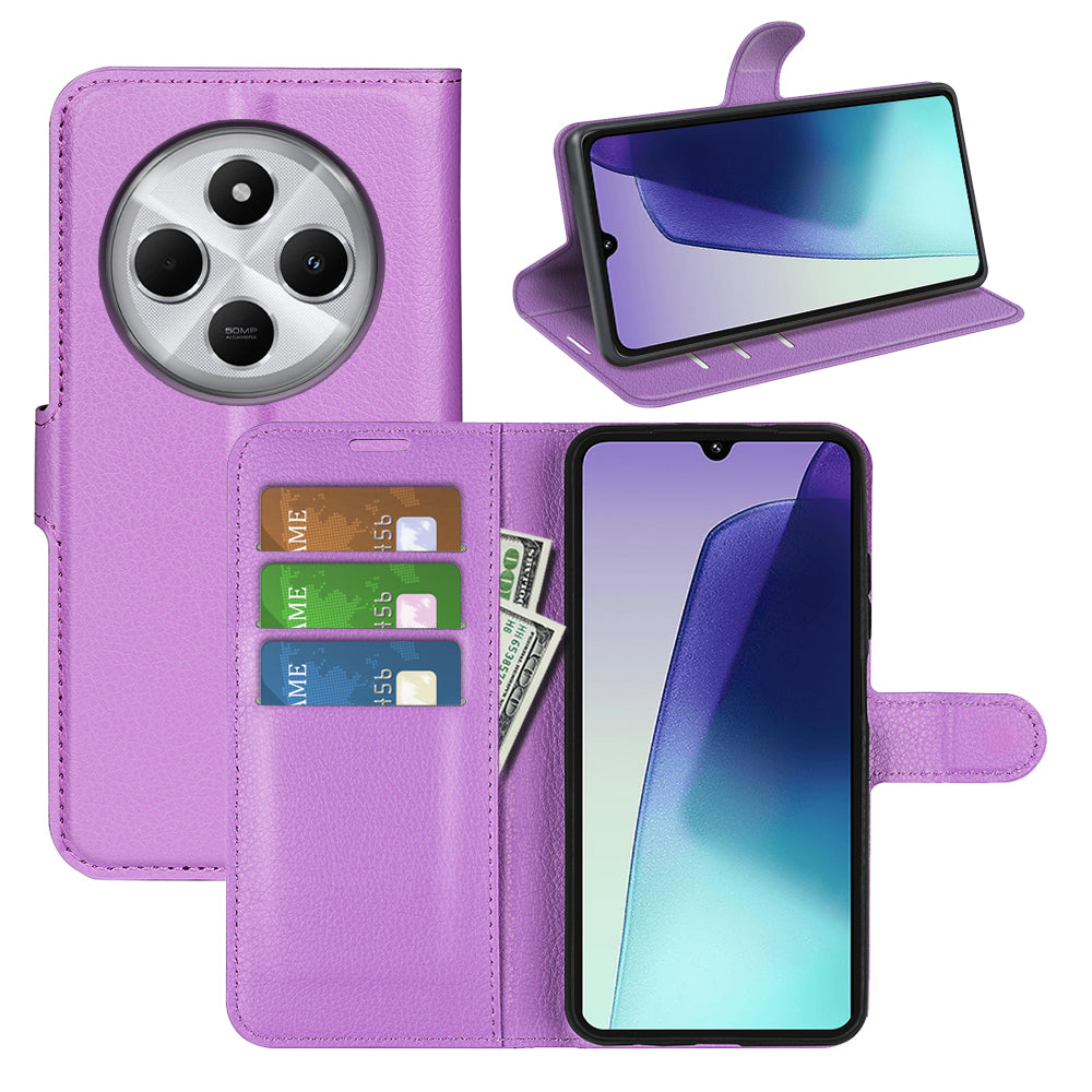 Xiaomi Redmi 14C PU Wallet Case (Purple)