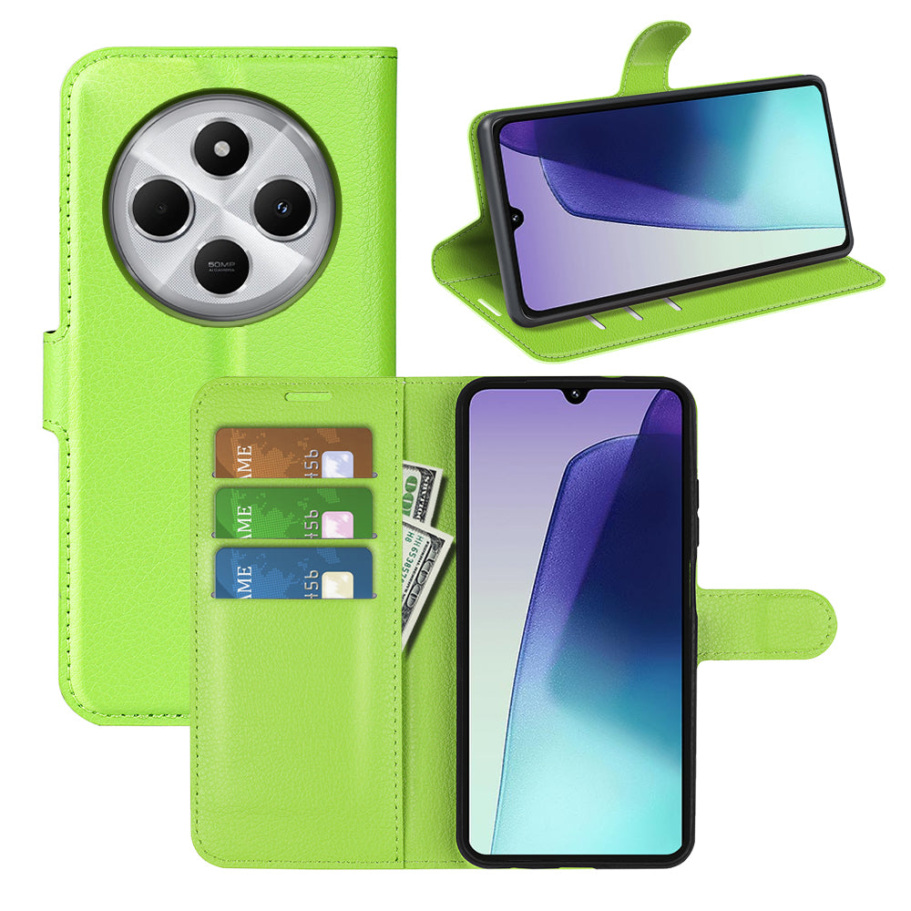 Xiaomi Redmi 14C PU Wallet Case (Green)