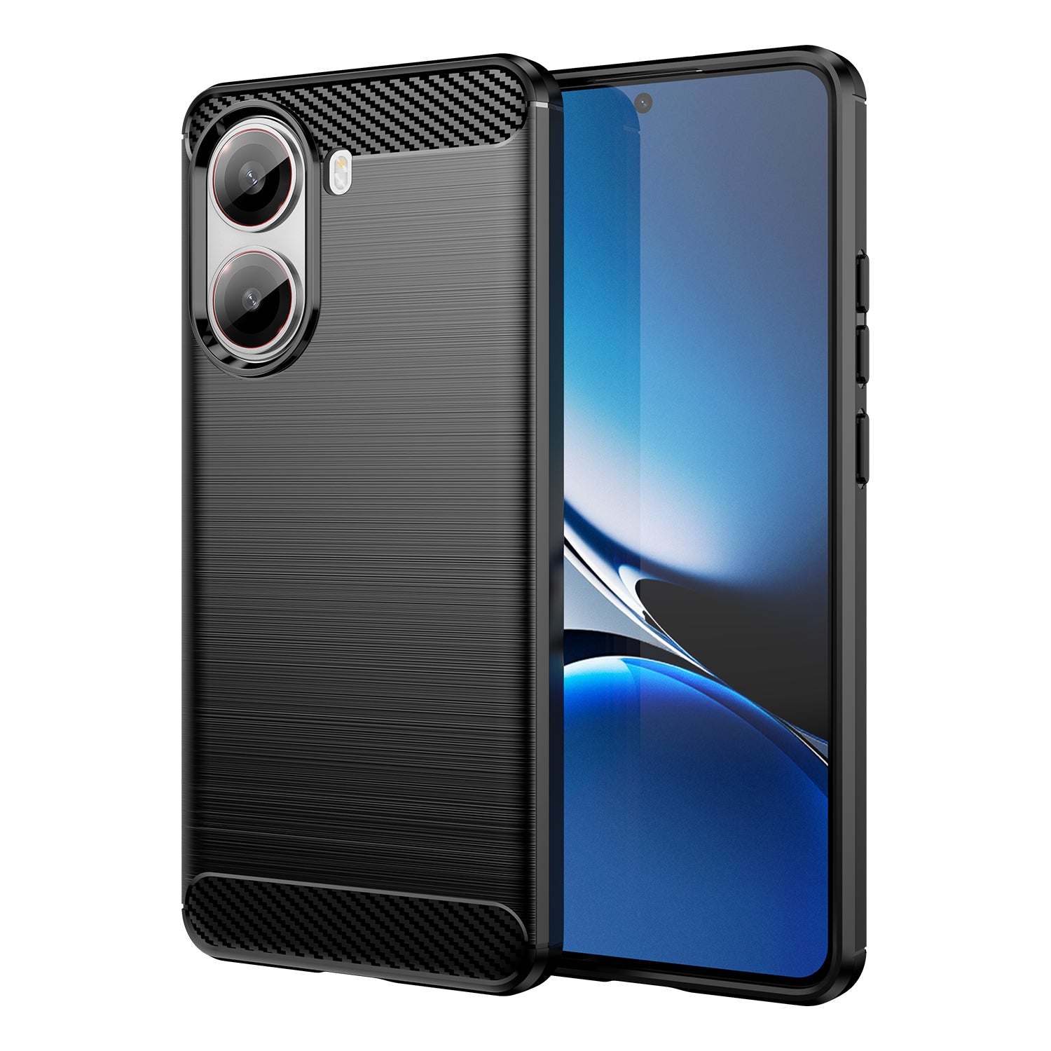 Xiaomi Poco X7 Pro Carbon Fibre TPU Case Slim Shockproof Cover Black