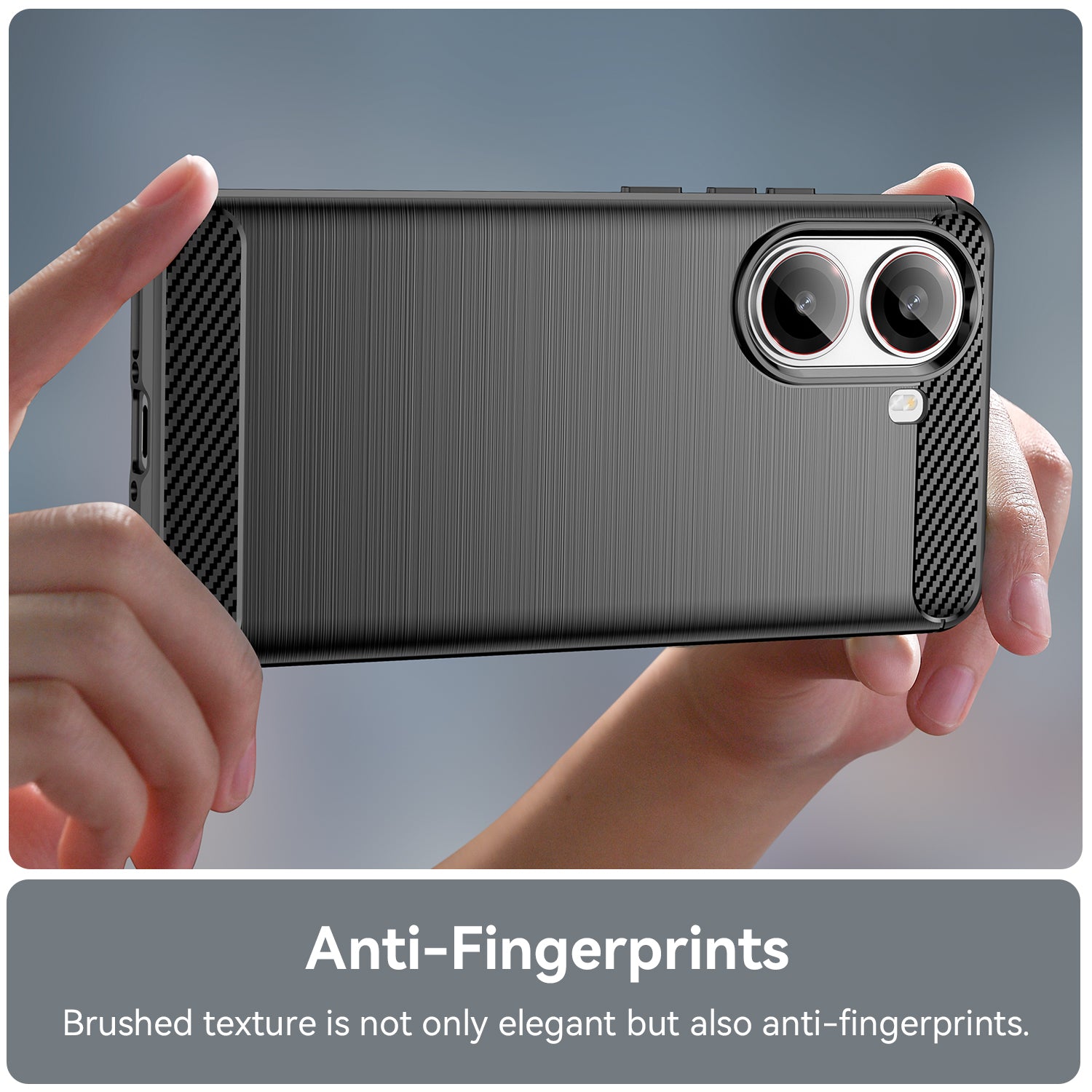 Xiaomi Poco X7 Pro Carbon Fibre TPU Case Slim Shockproof Cover Black