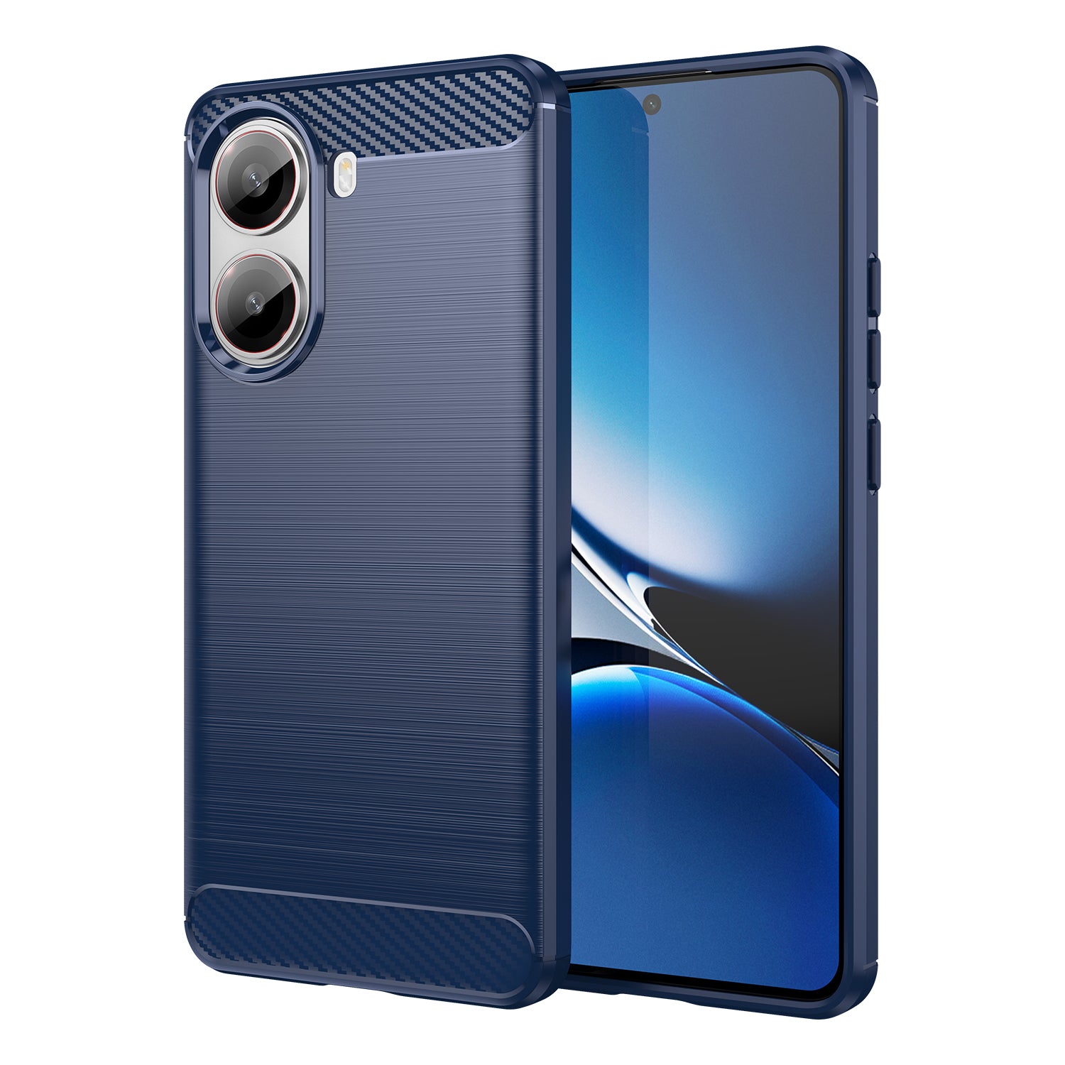 Xiaomi Poco X7 Pro Carbon Fibre TPU Case Slim Shockproof Cover Navy