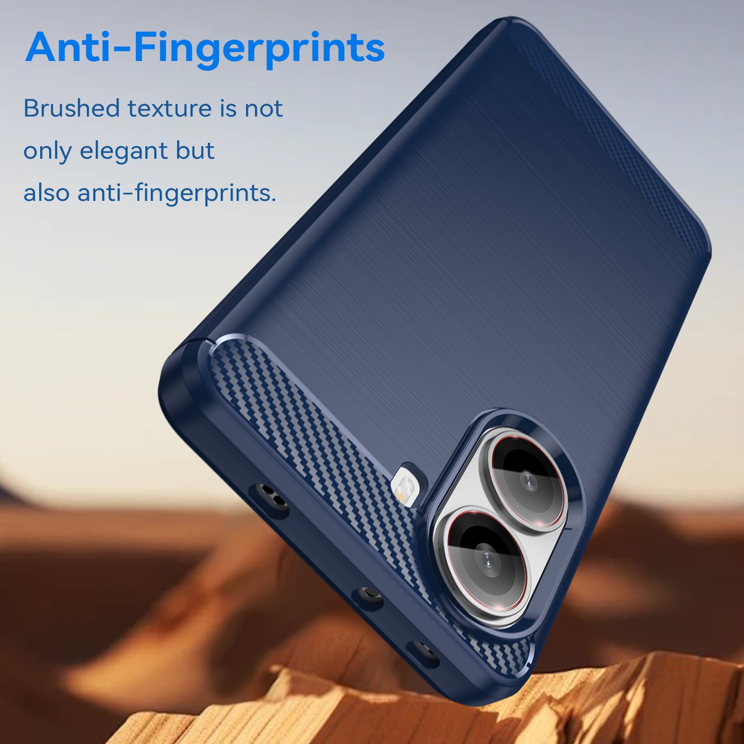 Xiaomi Poco X7 Pro Carbon Fibre TPU Case Slim Shockproof Cover Navy