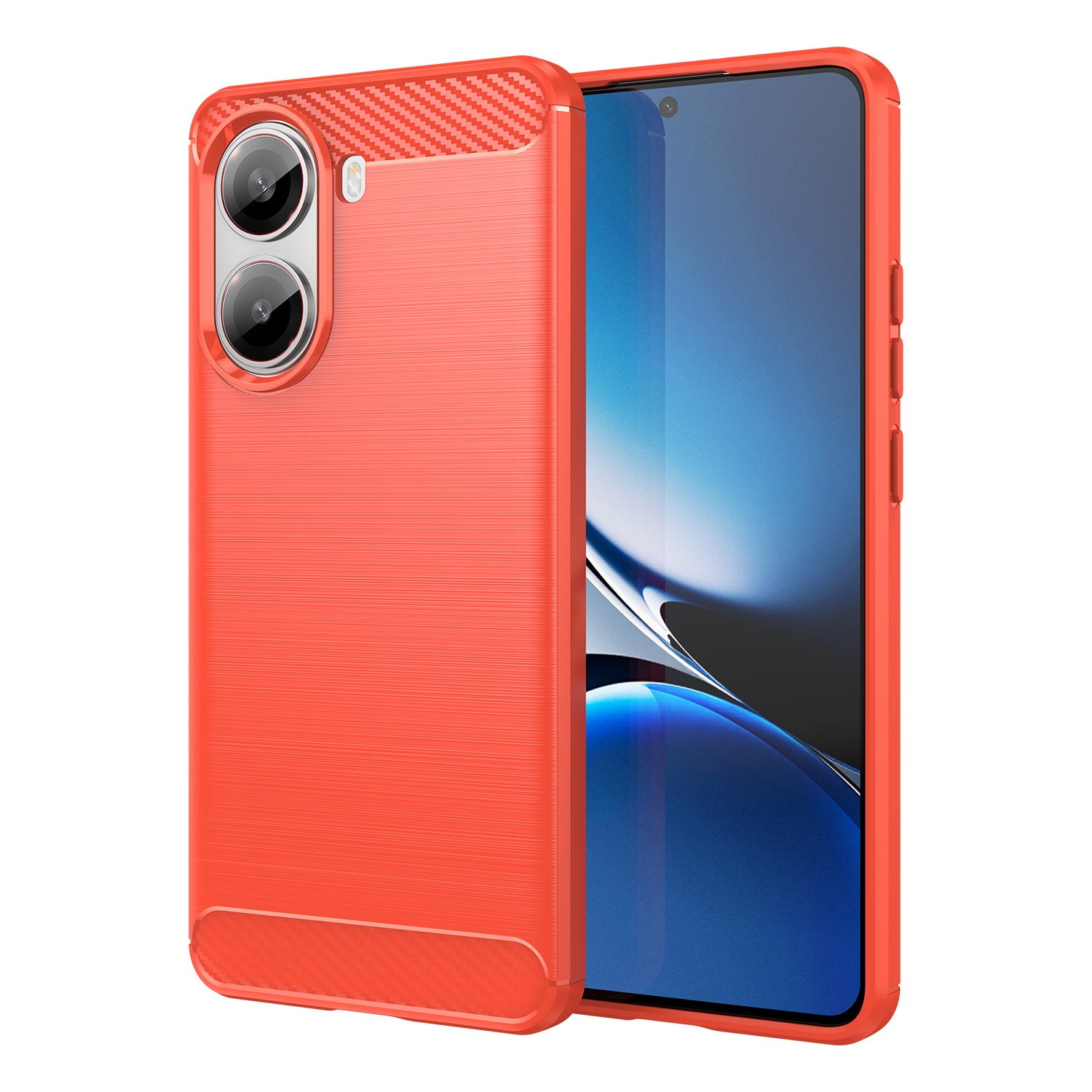 Xiaomi Poco X7 Pro Carbon Fibre TPU Case Slim Shockproof Cover Red
