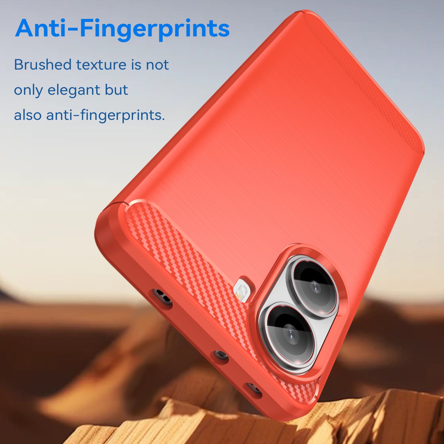 Xiaomi Poco X7 Pro Carbon Fibre TPU Case Slim Shockproof Cover Red