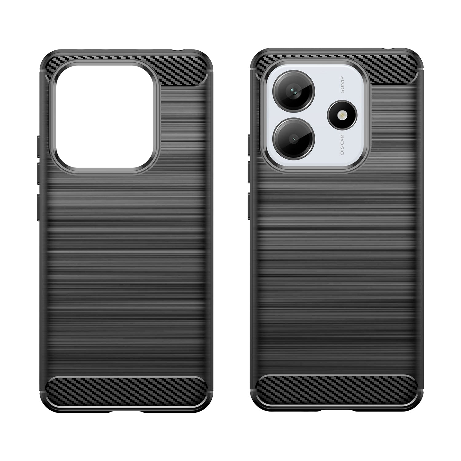 Xiaomi Redmi Note 14 5G Carbon Fibre TPU Case Slim Shockproof Cover Black