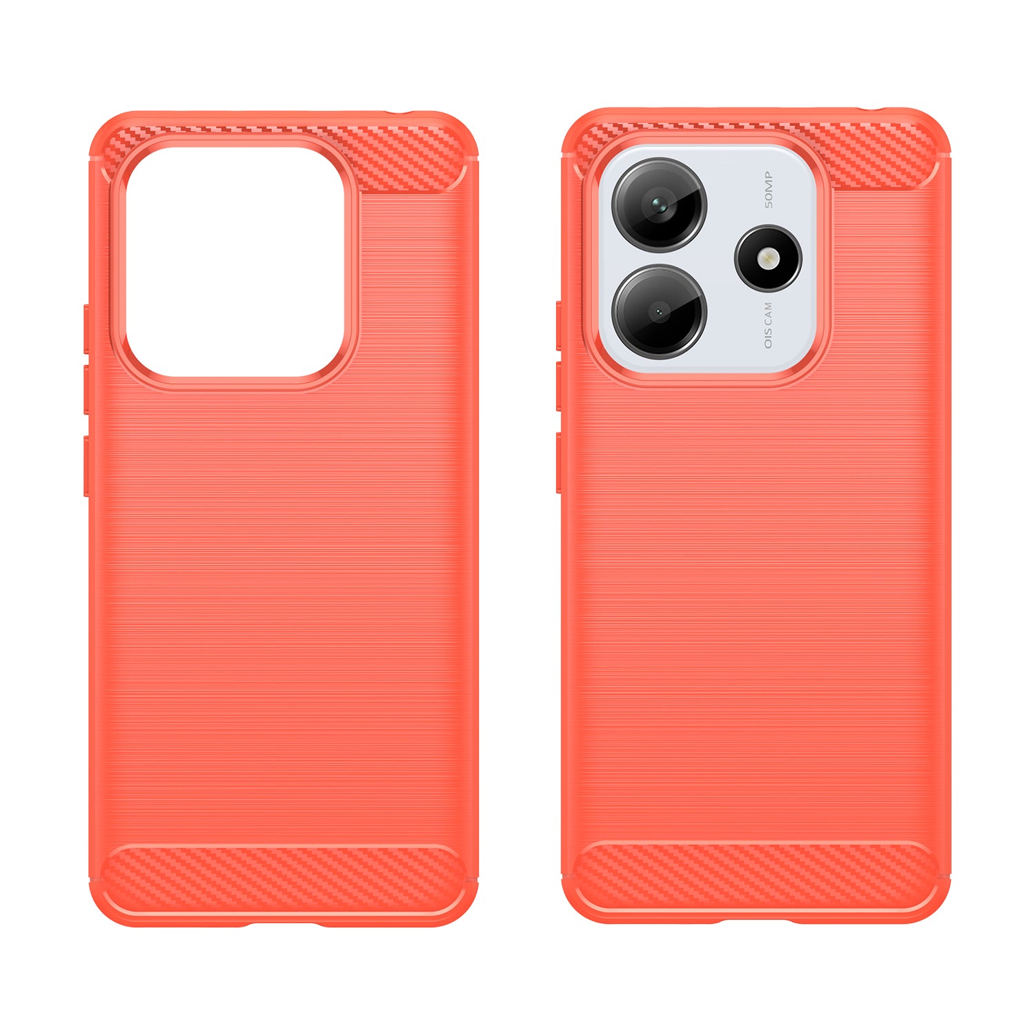 Xiaomi Redmi Note 14 5G Carbon Fibre TPU Case Slim Shockproof Cover Red