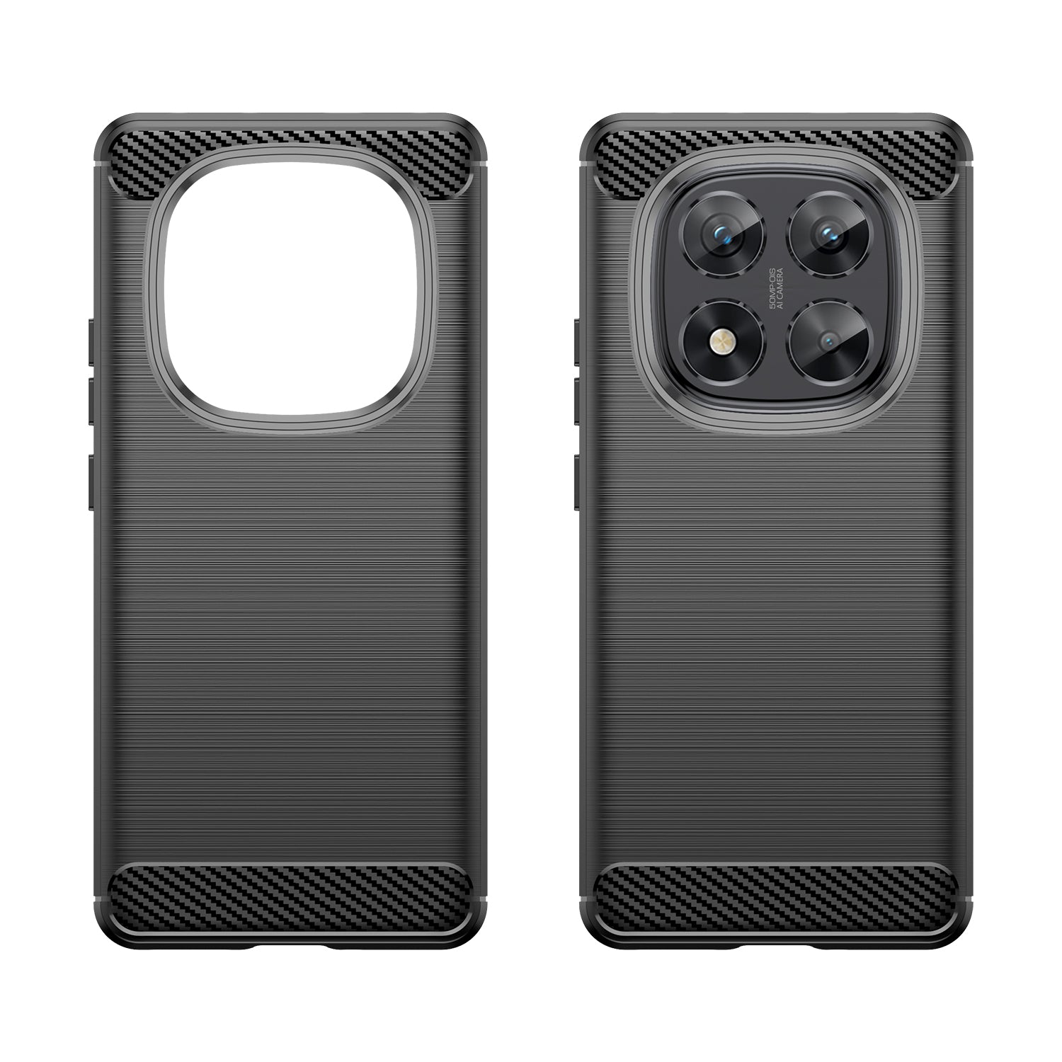 Xiaomi Redmi Note 14 Pro 5G Carbon Fibre TPU Case Slim Shockproof Cover Black