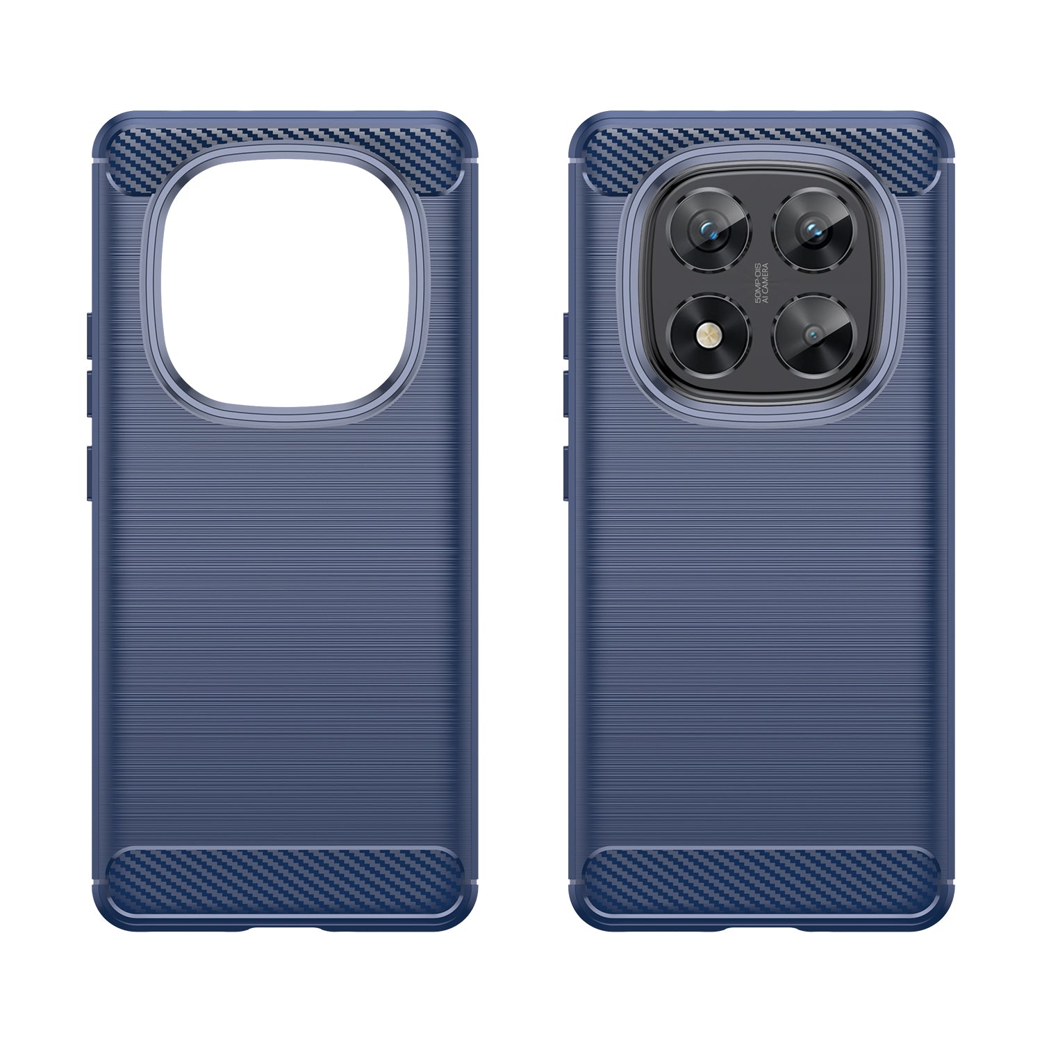 Xiaomi Redmi Note 14 Pro 5G Carbon Fibre TPU Case Slim Shockproof Cover Navy