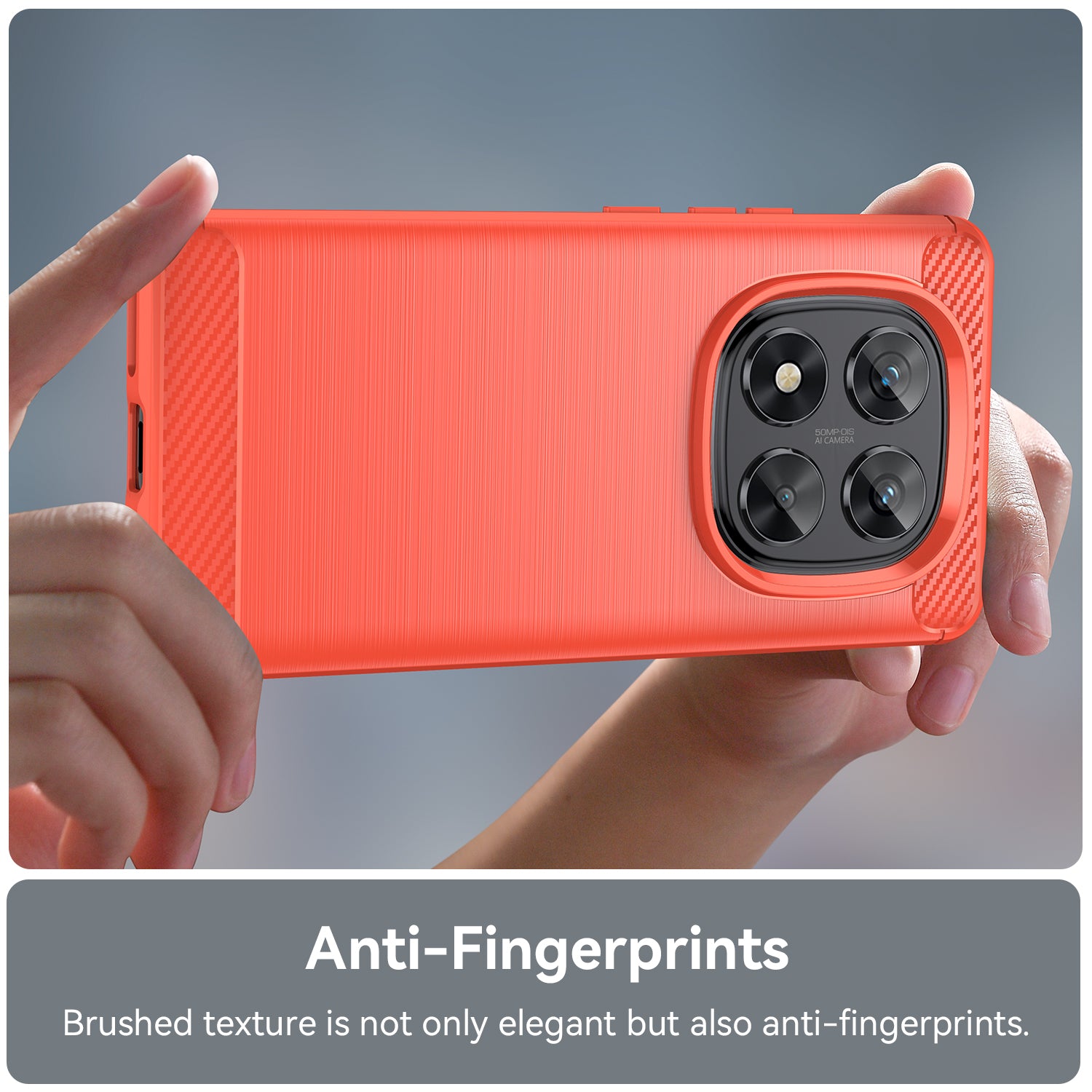 Xiaomi Redmi Note 14 Pro 5G Carbon Fibre TPU Case Slim Shockproof Cover Red