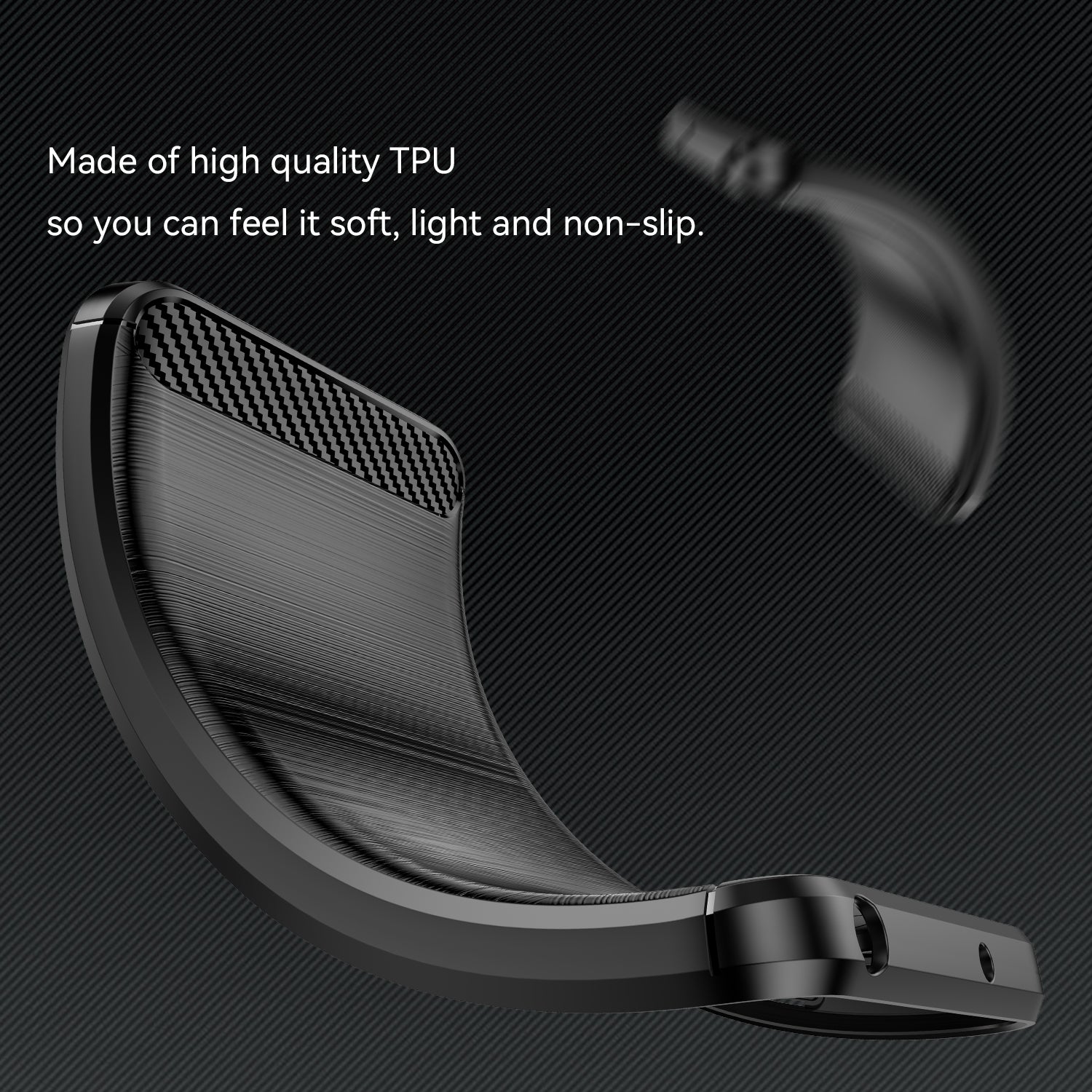 Xiaomi Redmi Note 14 Pro Plus 5G Carbon Fibre TPU Case Slim Shockproof Cover Black