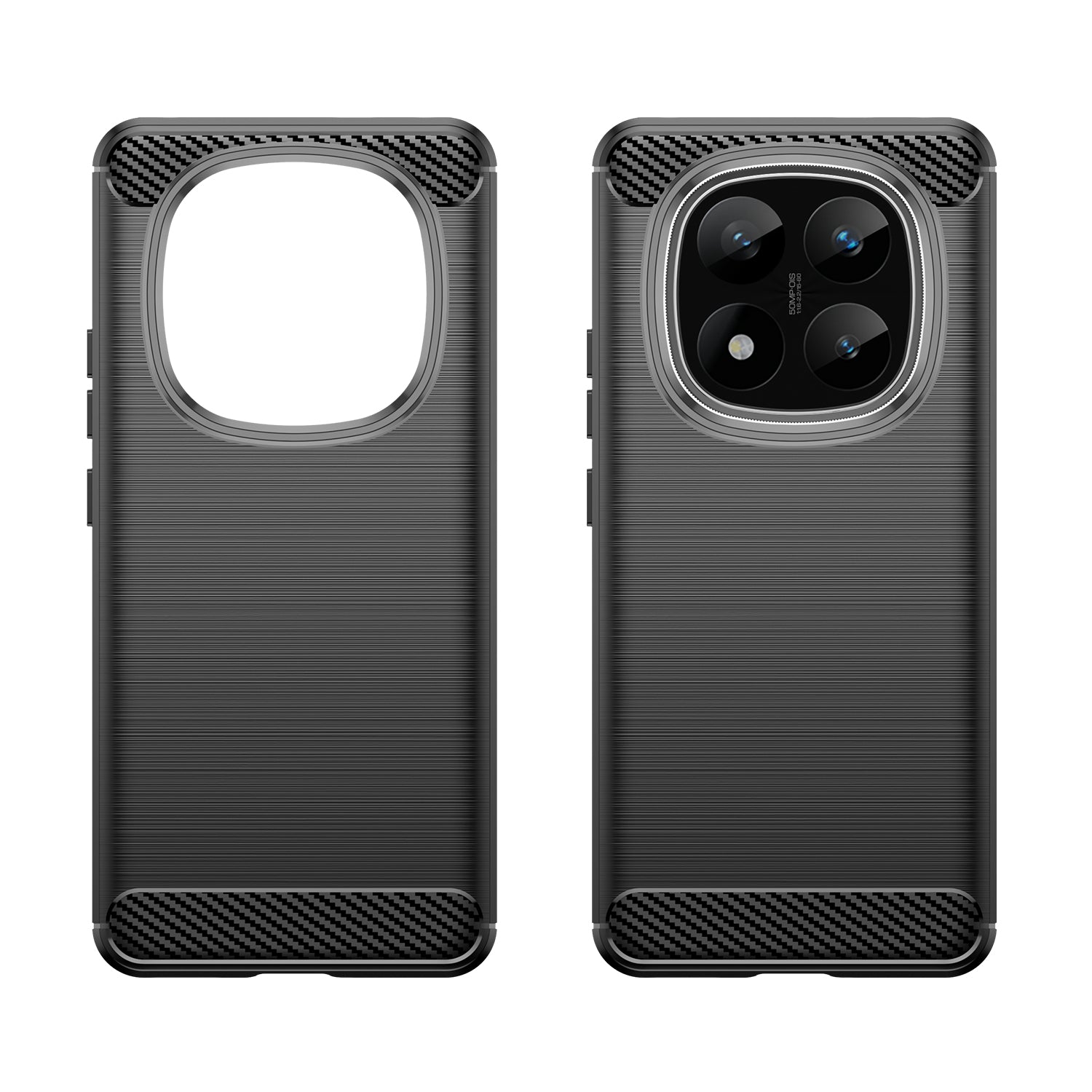 Xiaomi Redmi Note 14 Pro Plus 5G Carbon Fibre TPU Case Slim Shockproof Cover Black