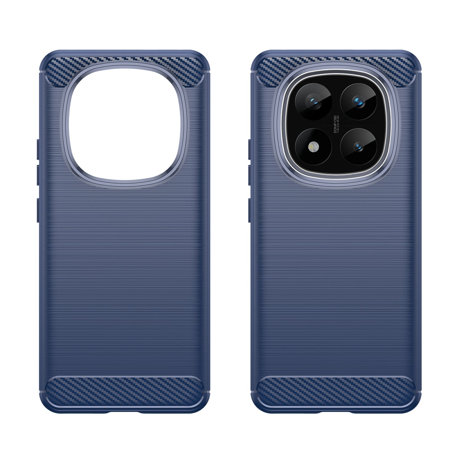 Xiaomi Redmi Note 14 Pro Plus 5G Carbon Fibre TPU Case Slim Shockproof Cover Navy