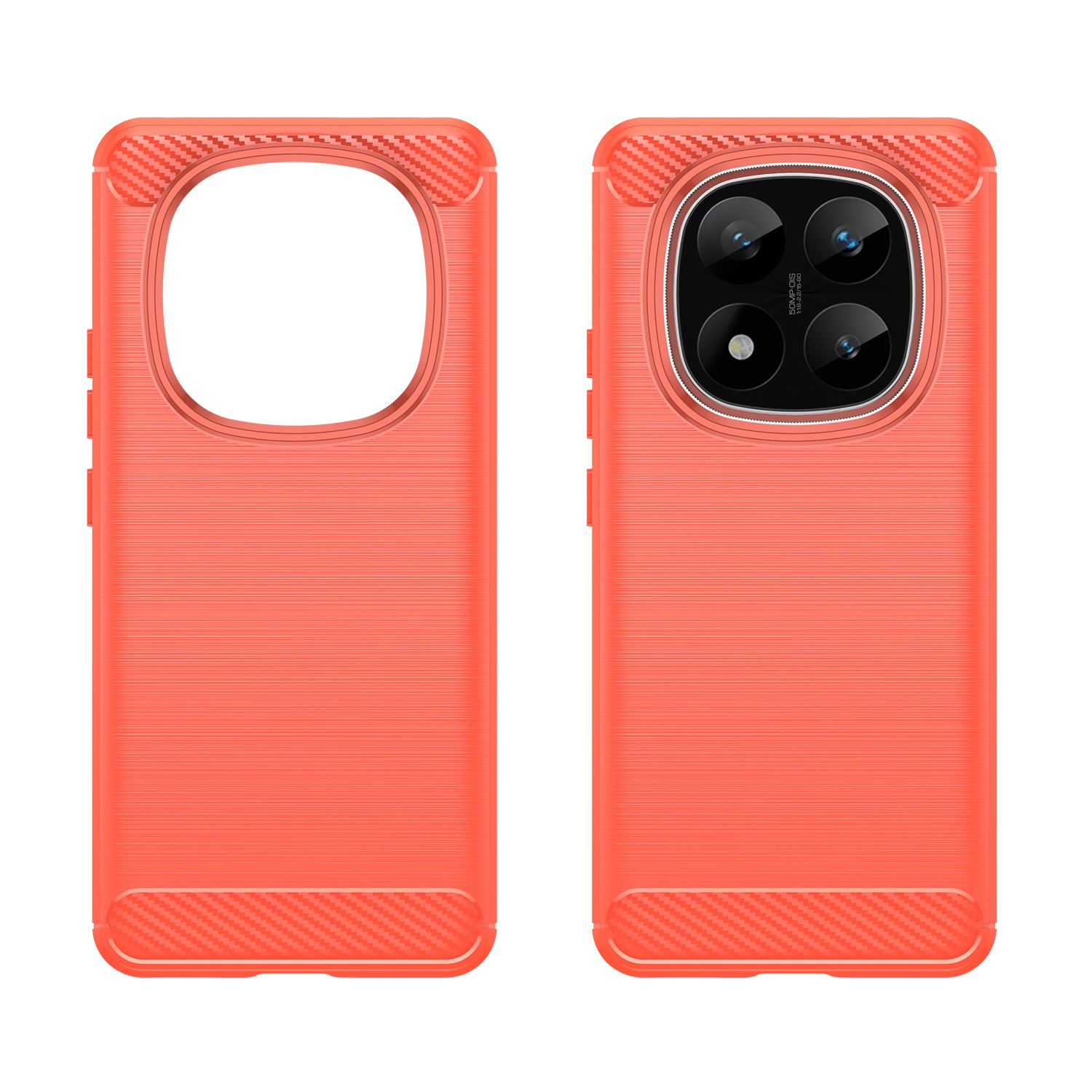 Xiaomi Redmi Note 14 Pro Plus 5G Carbon Fibre TPU Case Slim Shockproof Cover Red