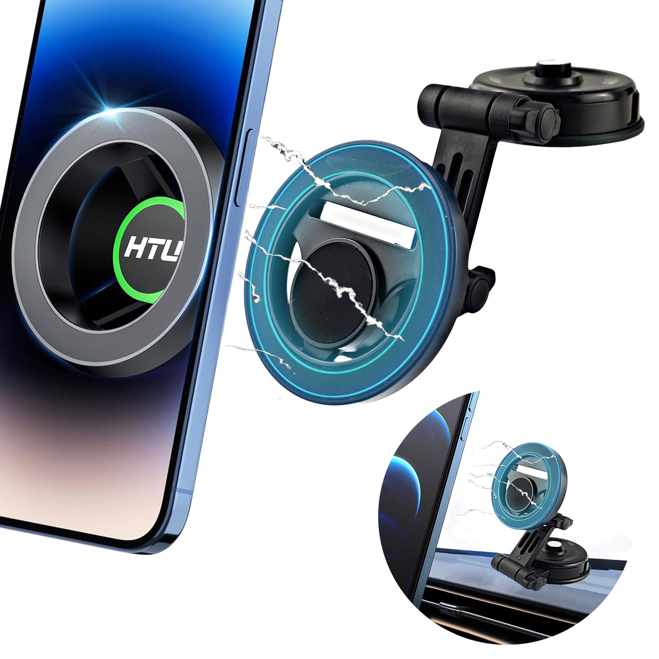 Mobile Phone Stick-on Dashboard Car Holder (MagSafe Compatible)