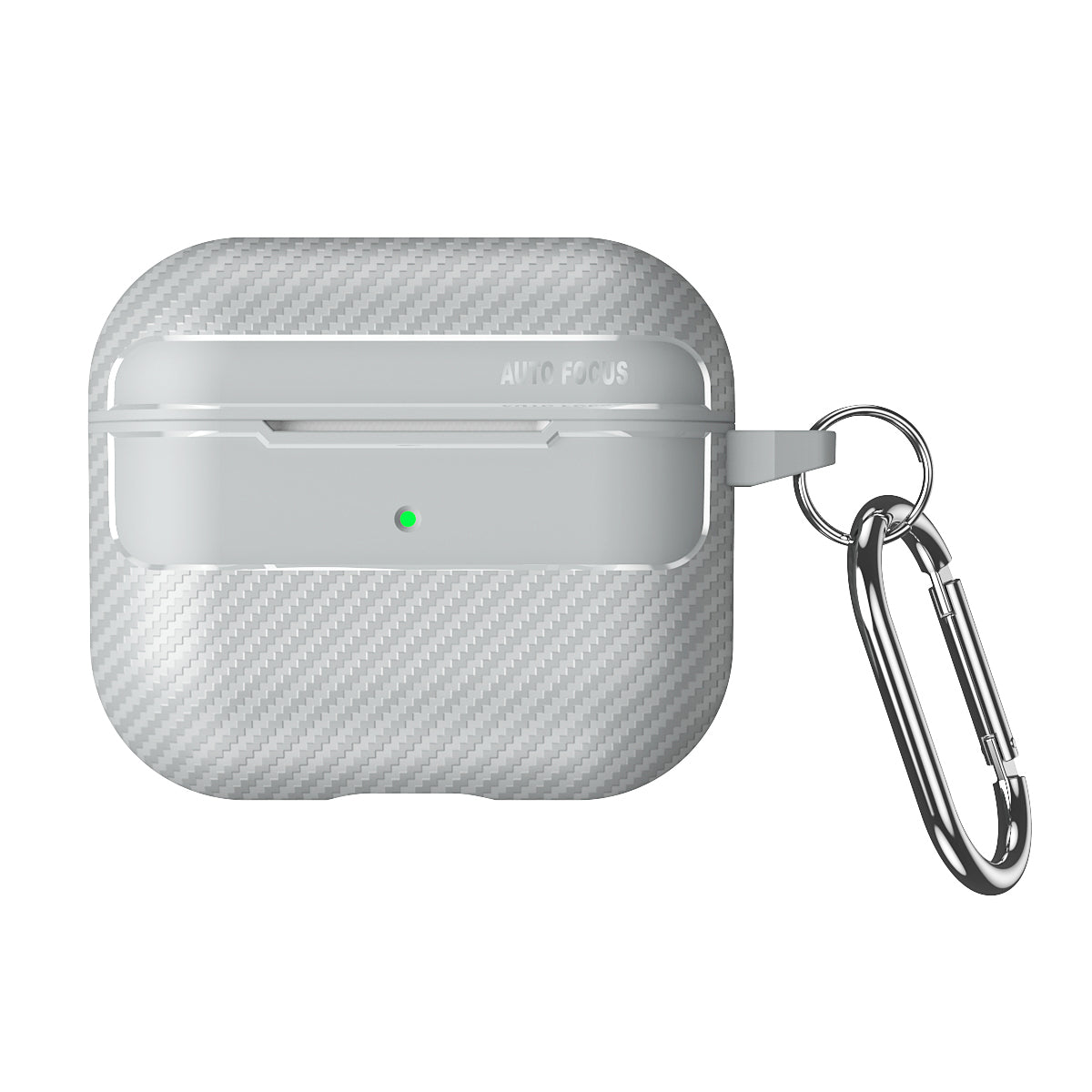 Apple AirPods 3 Carbon Firbre Case with Carabiner - Grey