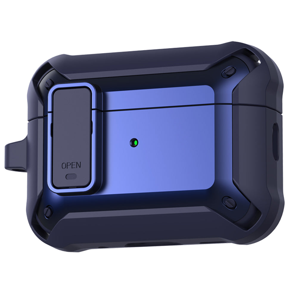 Apple AirPods Pro 2 Rugged Armor Lock Case with Carabiner - Navy