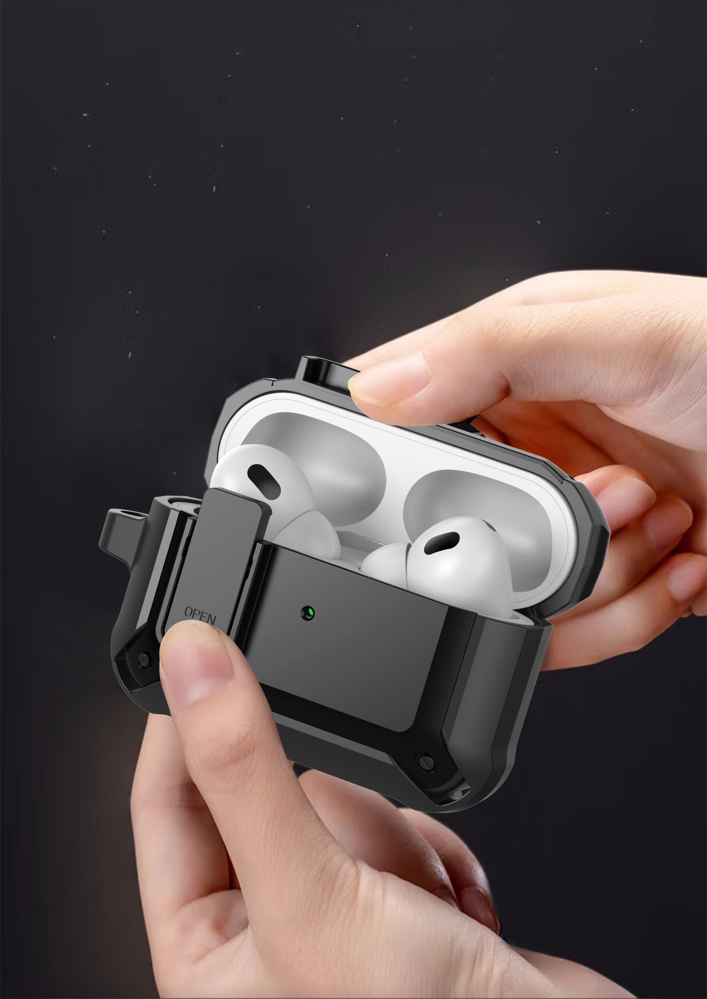 Apple AirPods Pro 3 Rugged Armor Lock Case with Carabiner - Yellow