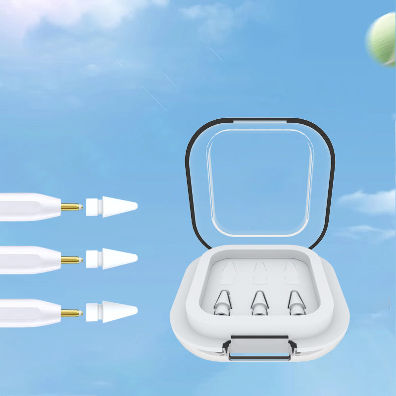 Set of 3 Apple Pencil Replacement Tips – 2B Resistance White Nibs (Original Style)