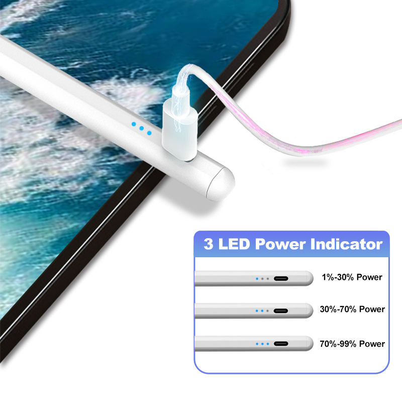 Premium Magnetic Stylus Pen for iPad with Palm Rejection, Tilt Sensitivity