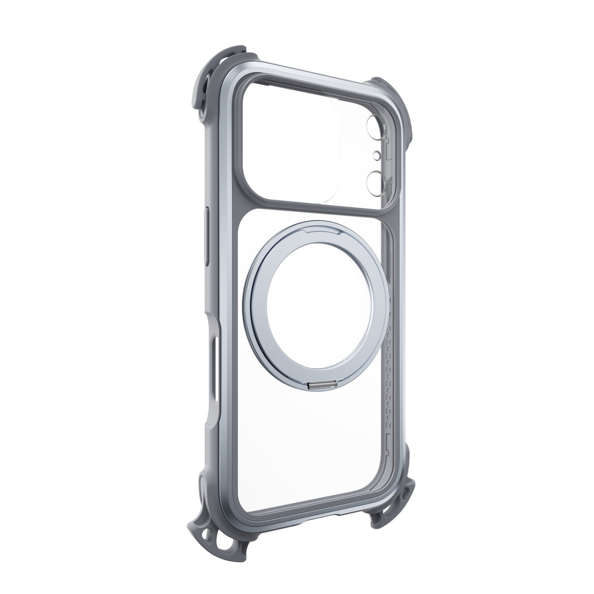 MAGEASY Odyssey Ultra M 360 Stand with Lanyard MagSafe Rugged Case - iPhone 17 Pro - Mist/Gray