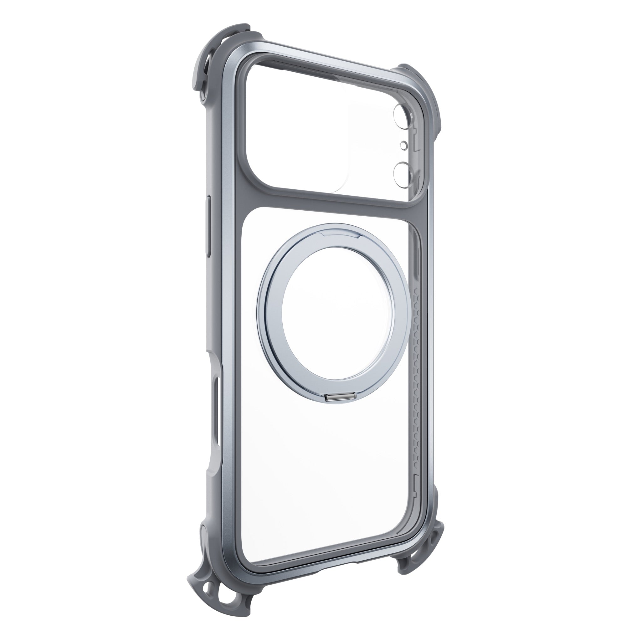 MAGEASY Odyssey Ultra M 360 Stand with Lanyard MagSafe Rugged Case - iPhone 17 Pro Max - Mist/Gray
