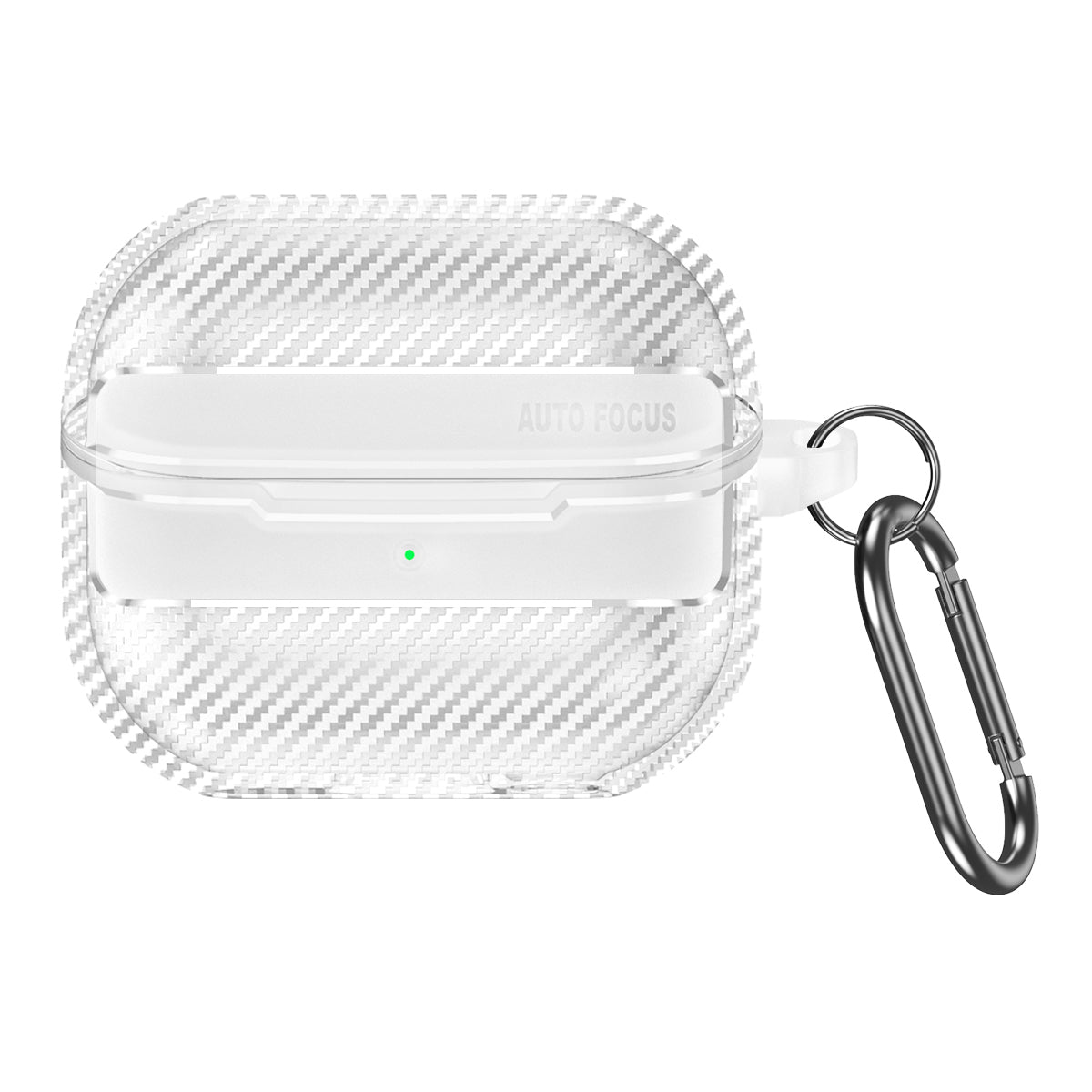 Samsung Galaxy Buds3 / Buds3Pro Carbon Firbre Case with Carabiner - Frosted Clear