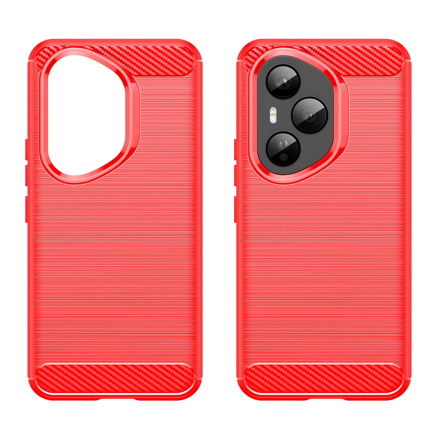 Honor 400 Pro Carbon Fibre TPU Case Slim Shockproof Cover Red
