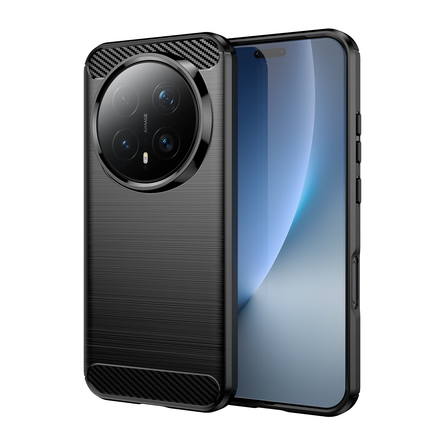 Honor Magic 8 Pro 5G Carbon Fibre TPU Case Slim Shockproof Cover Black