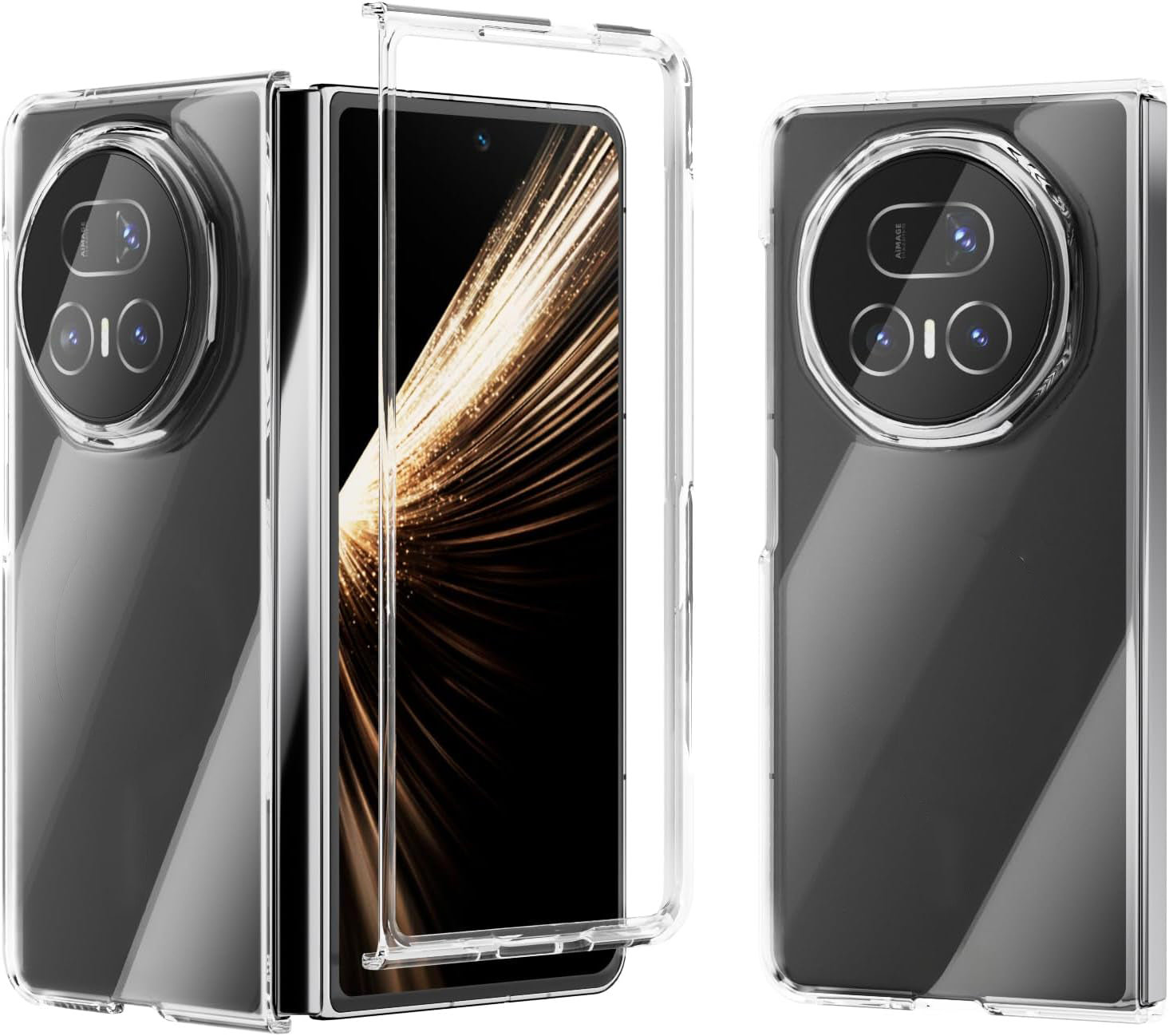 Honor Magic V5 Clear Crystal Hard PC Case – Ultra Slim Transparent Shell