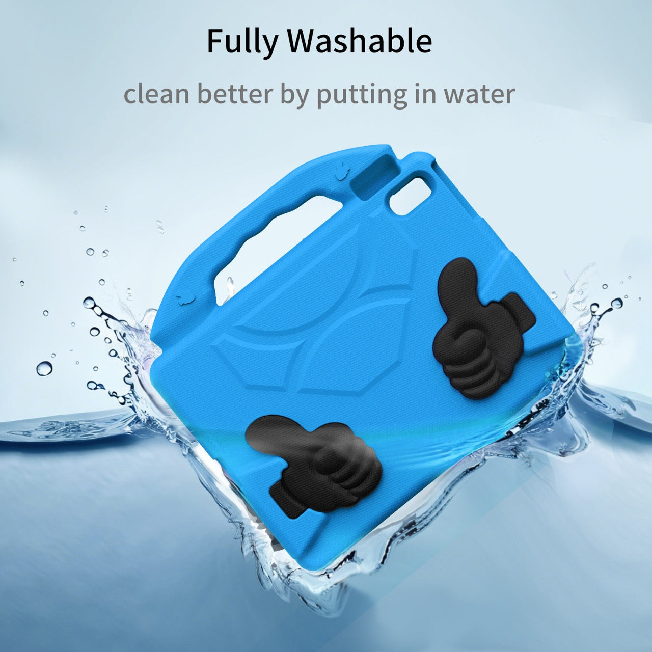 iPad 11 (A16, 2024) / iPad 10 / iPad Air 11"(M4-M2) Kids EVA Shockproof Thumb Stand Case (Blue)