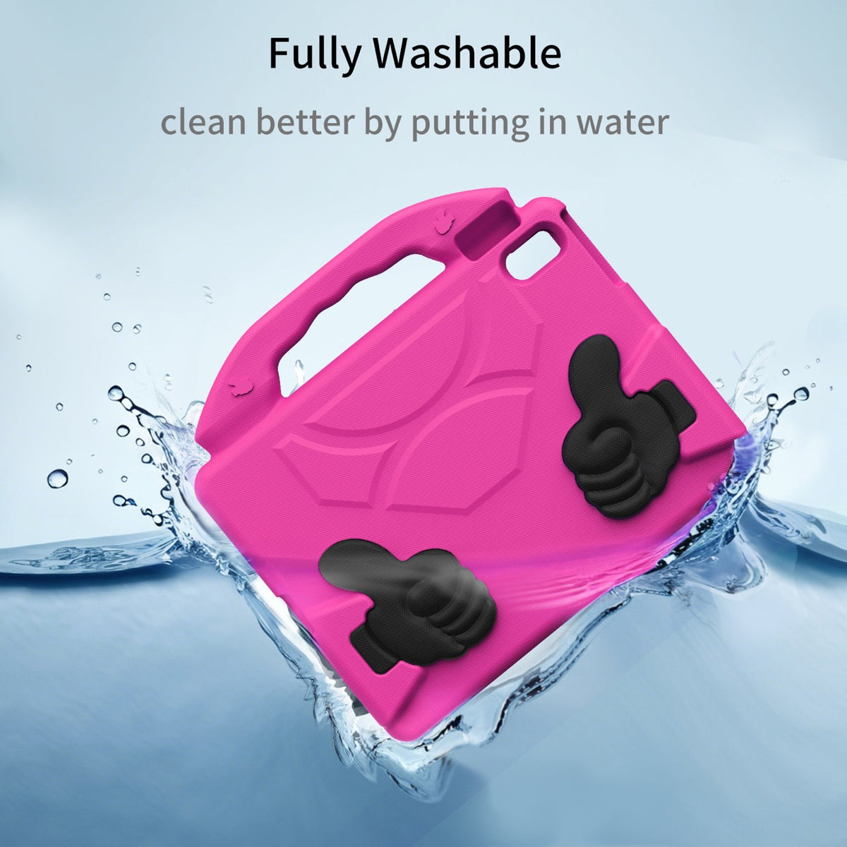iPad 11 (A16, 2024) / iPad 10 / iPad Air 11"(M4-M2) Kids EVA Shockproof Thumb Stand Case (Rose)