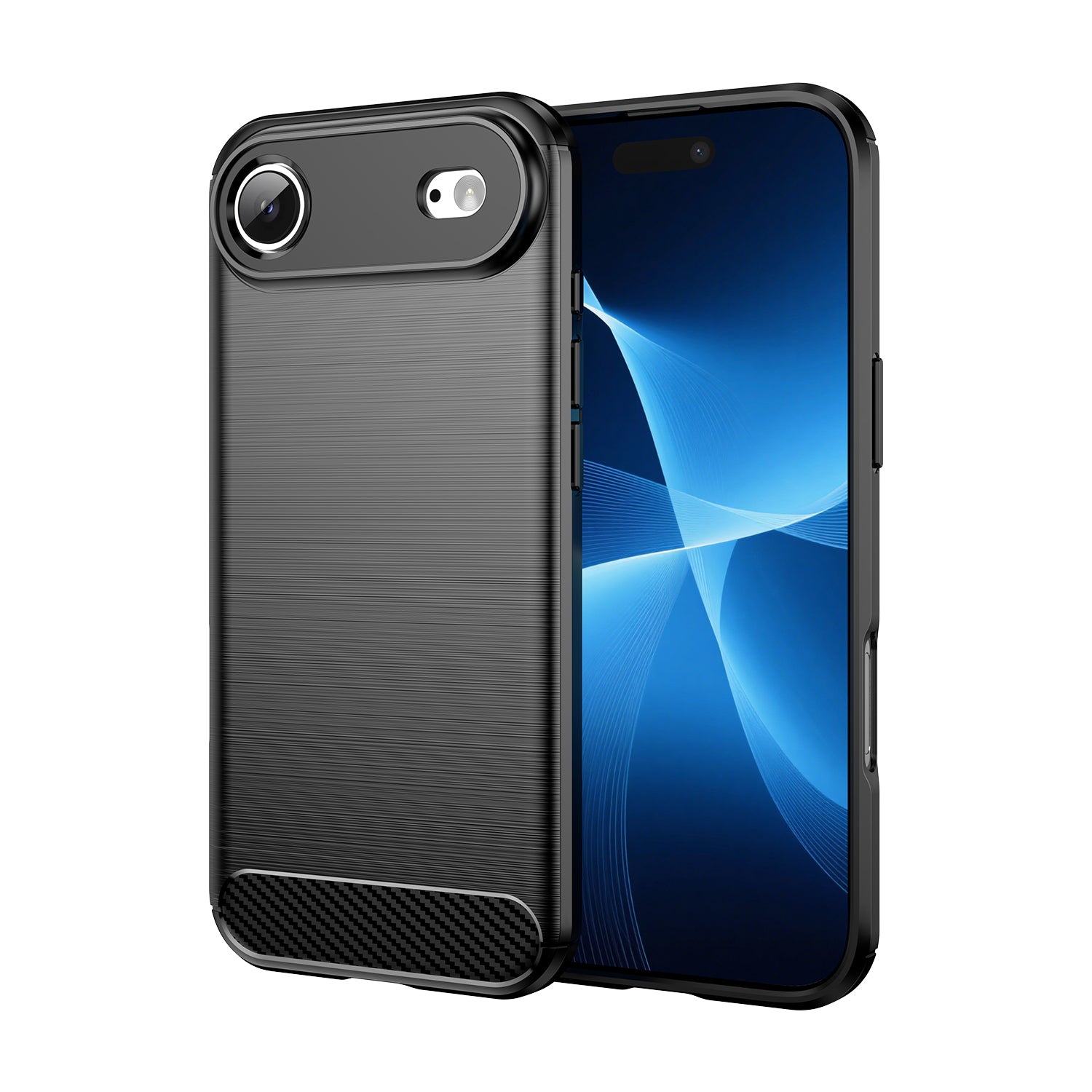 iPhone Air Carbon Fibre TPU Case Slim Shockproof Cover Black