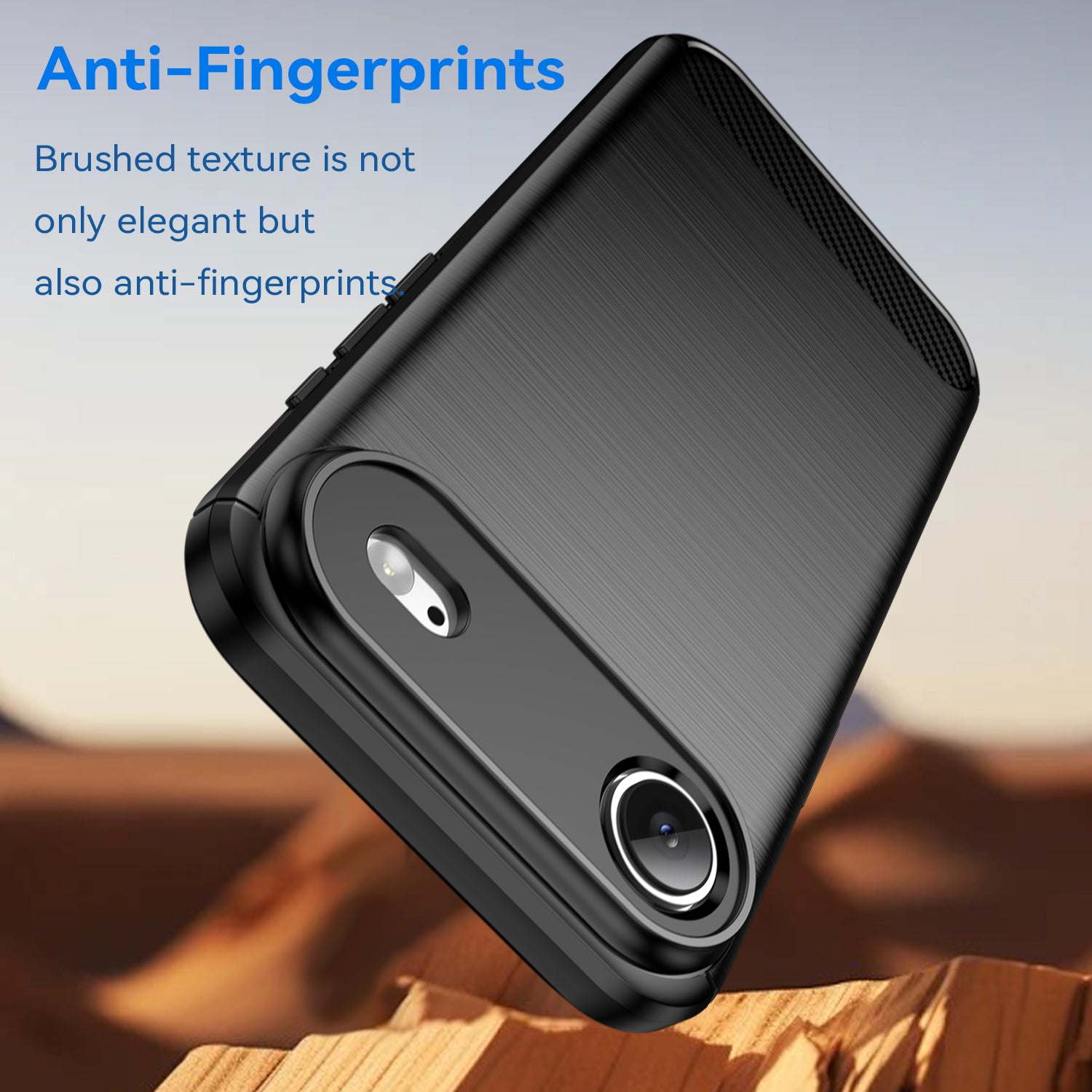 iPhone Air Carbon Fibre TPU Case Slim Shockproof Cover Black