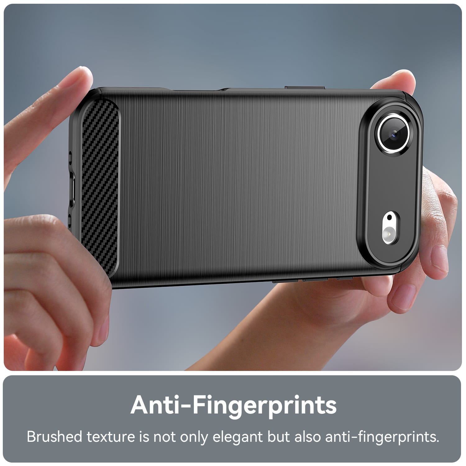 iPhone Air Carbon Fibre TPU Case Slim Shockproof Cover Black