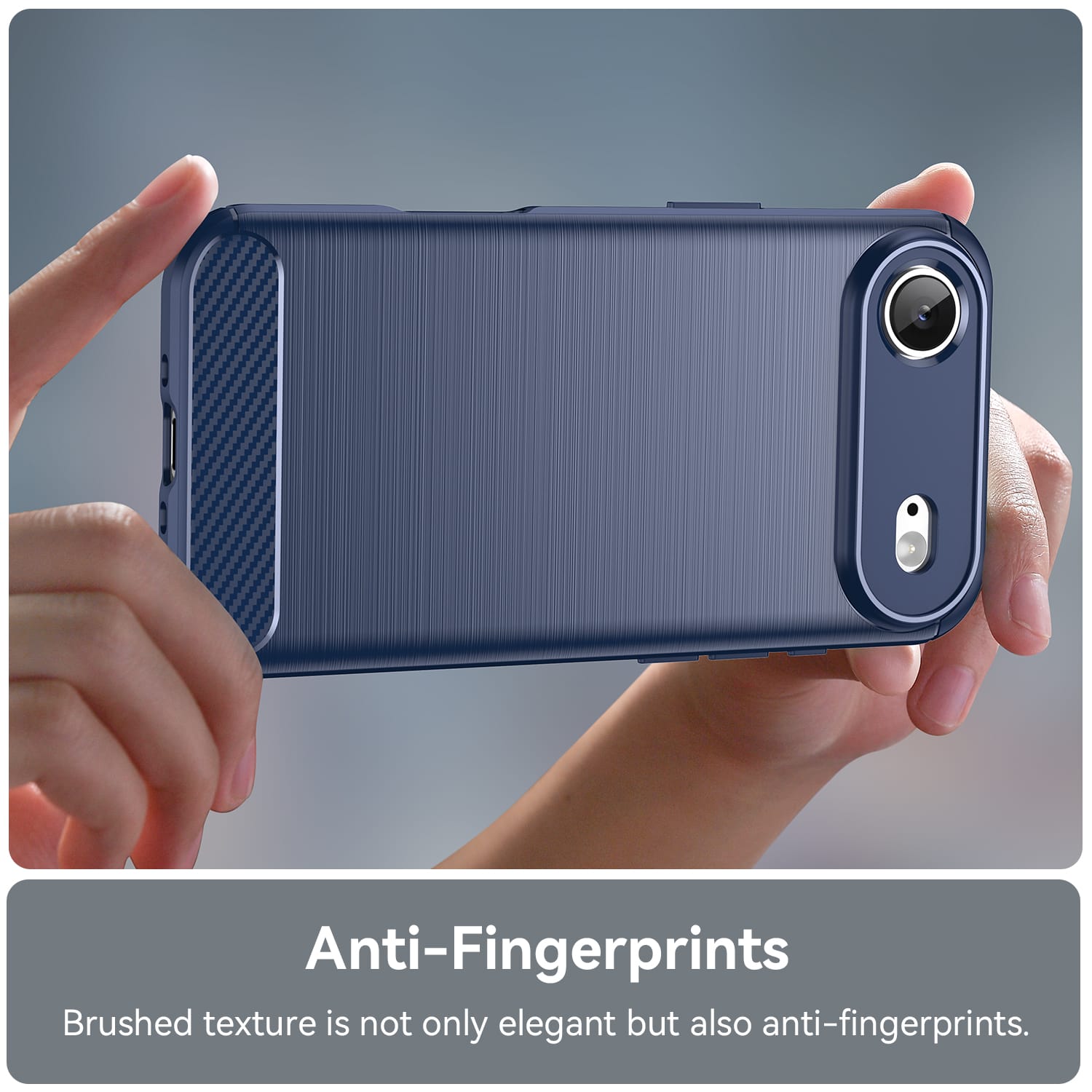 iPhone Air Carbon Fibre TPU Case Slim Shockproof Cover Navy