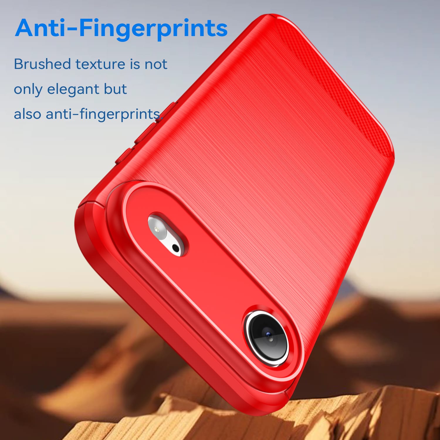 iPhone Air Carbon Fibre TPU Case Slim Shockproof Cover Red