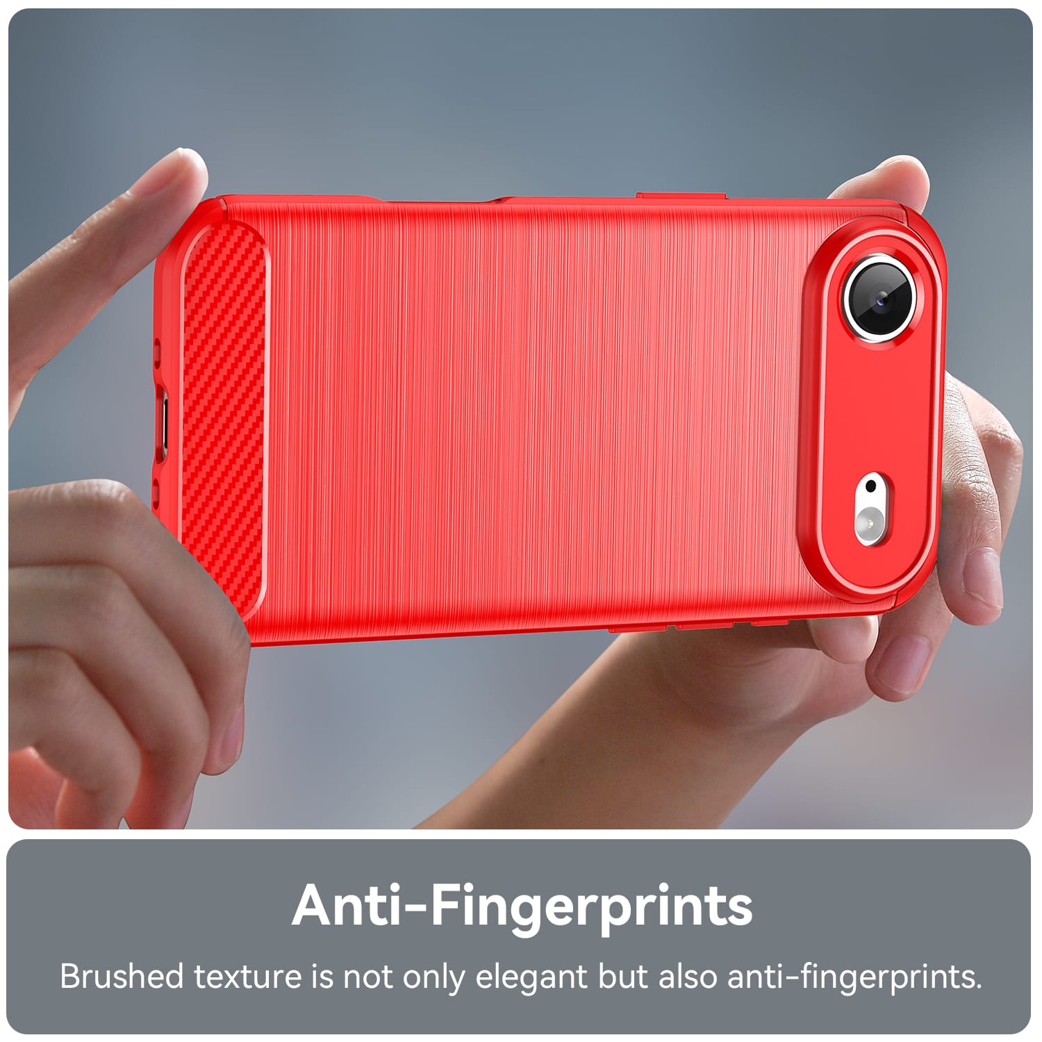 iPhone Air Carbon Fibre TPU Case Slim Shockproof Cover Red