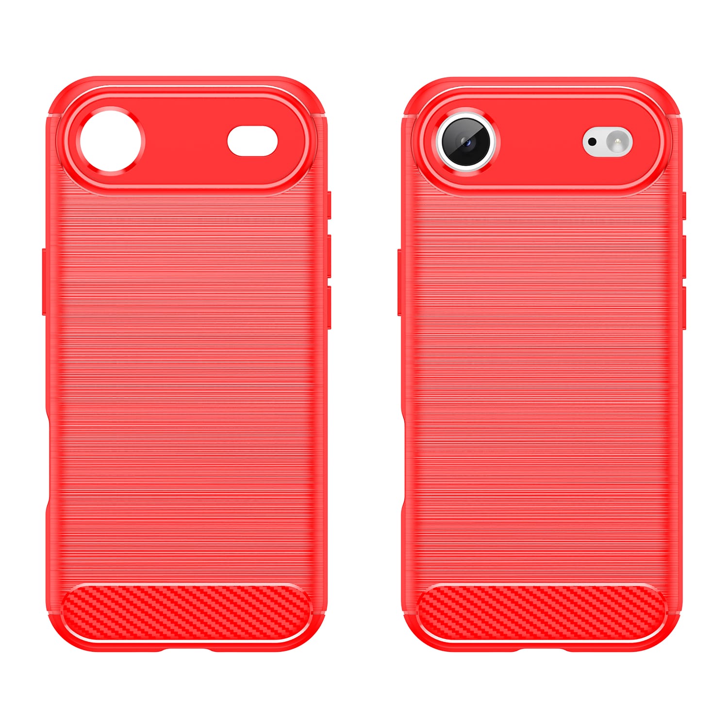 iPhone Air Carbon Fibre TPU Case Slim Shockproof Cover Red
