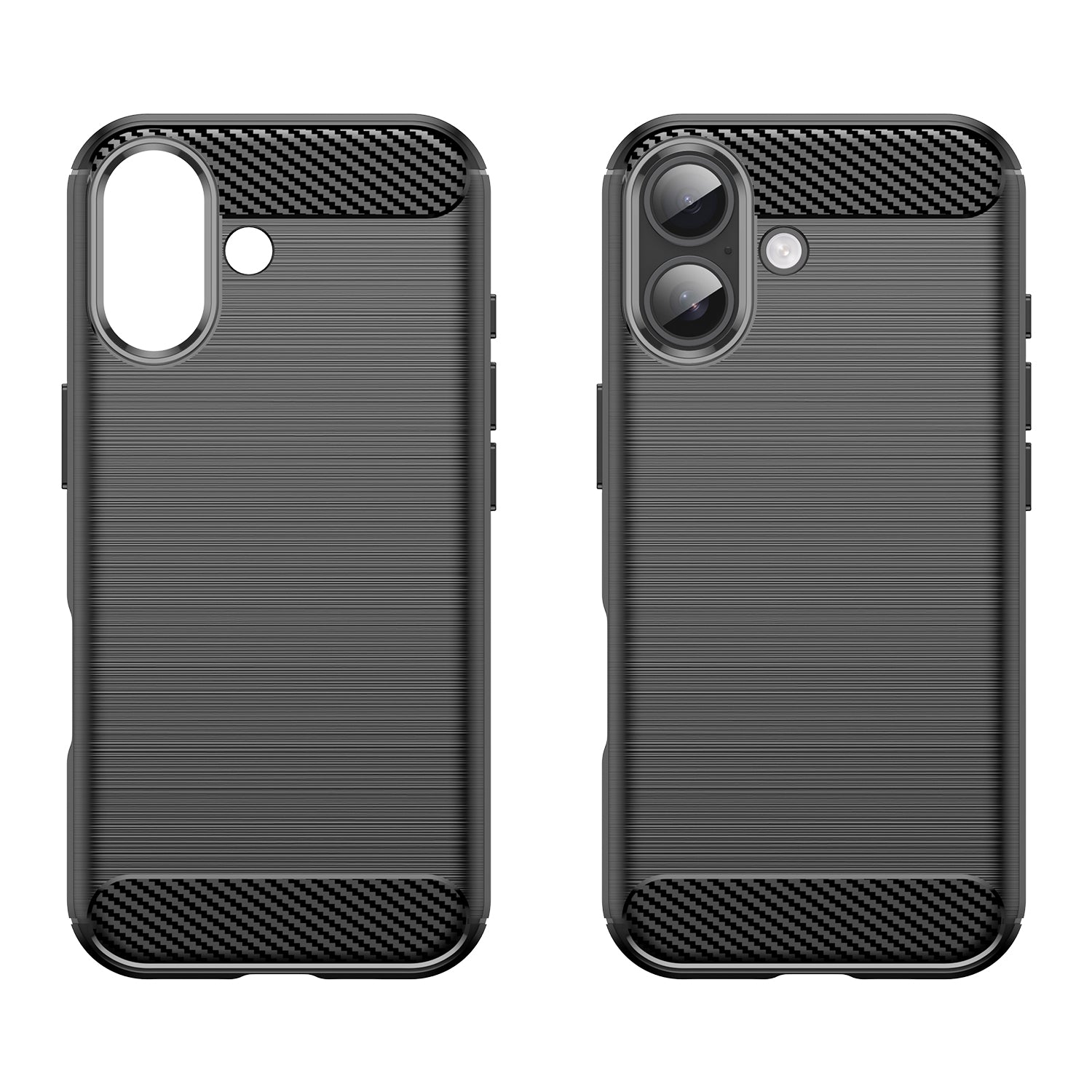 iPhone 17 Carbon Fibre TPU Case Slim Shockproof Cover Black