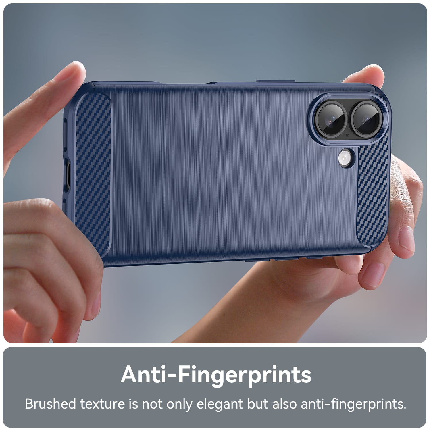 iPhone 17 Carbon Fibre TPU Case Slim Shockproof Cover Navy
