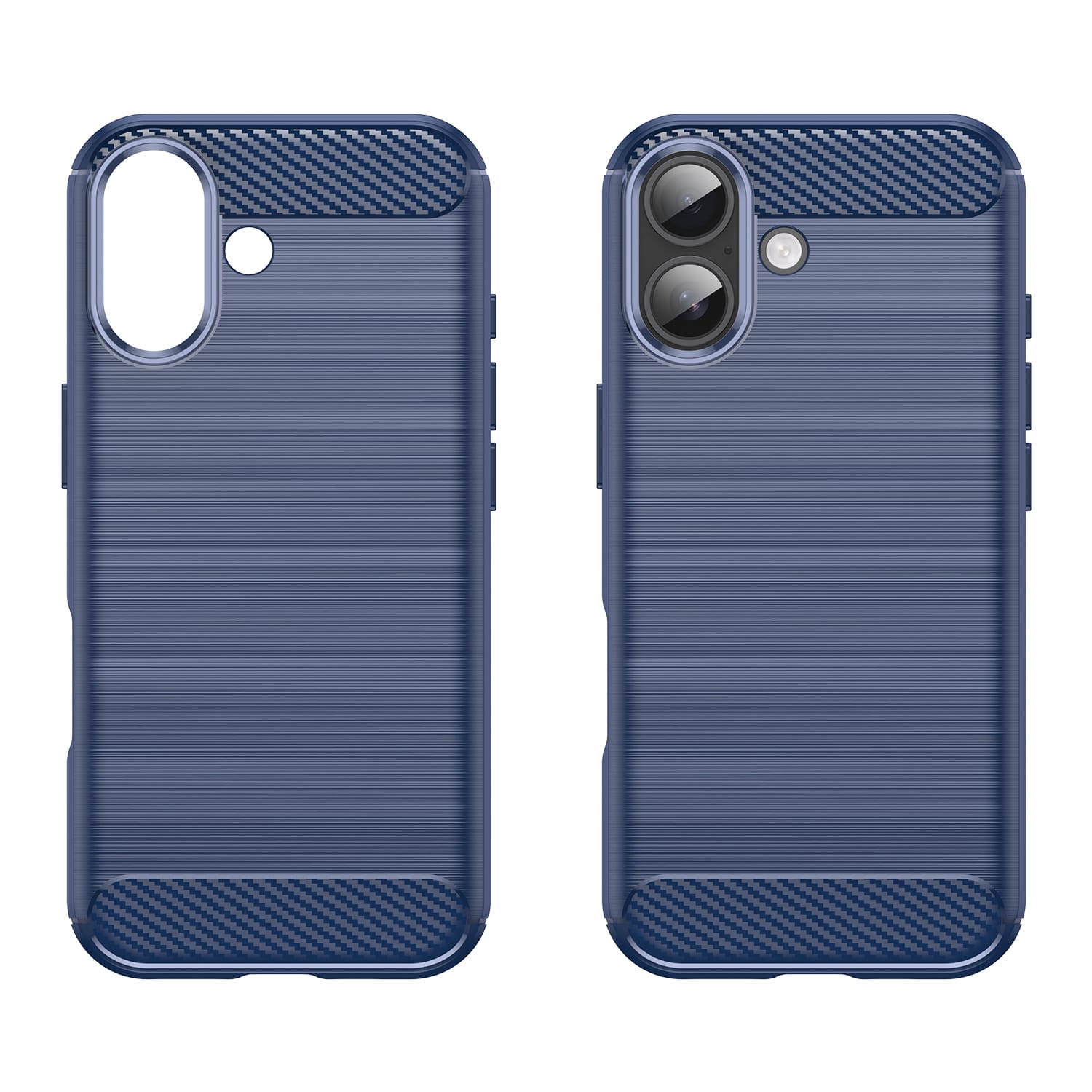 iPhone 17 Carbon Fibre TPU Case Slim Shockproof Cover Navy
