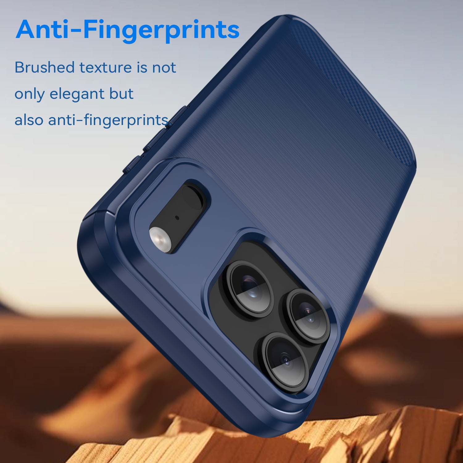 iPhone 17 Pro Carbon Fibre TPU Case Slim Shockproof Cover Navy