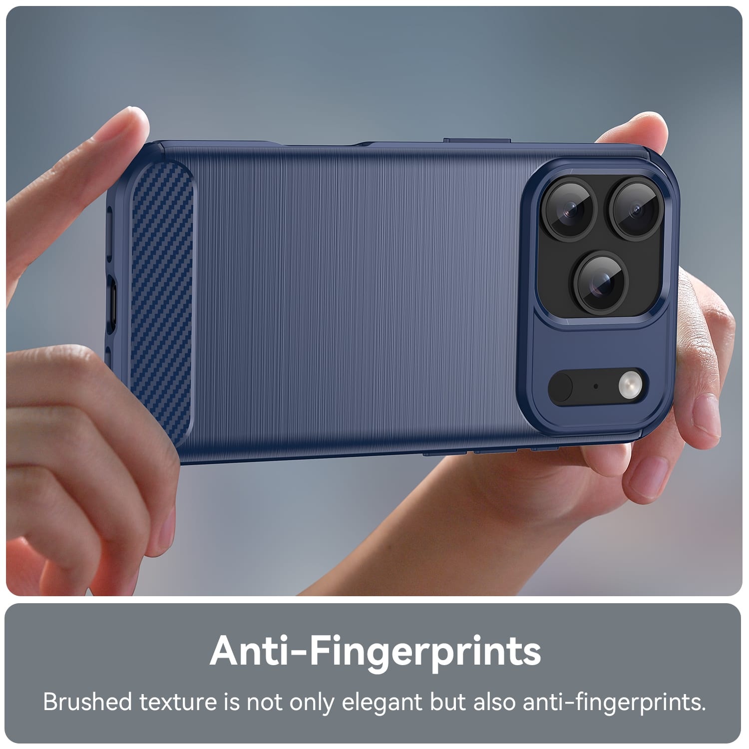iPhone 17 Pro Carbon Fibre TPU Case Slim Shockproof Cover Navy