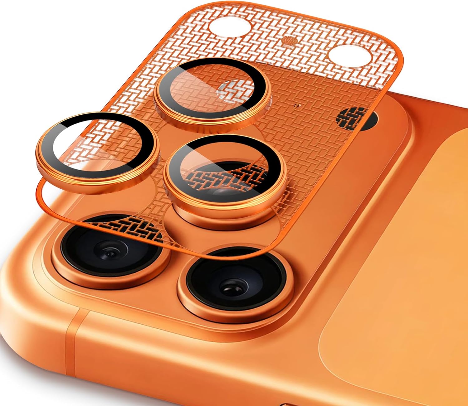 iPhone 17 Pro Max Eagle Eye AR+AF Lens Protector + Ultra-Thin Camera Island Film - Orange