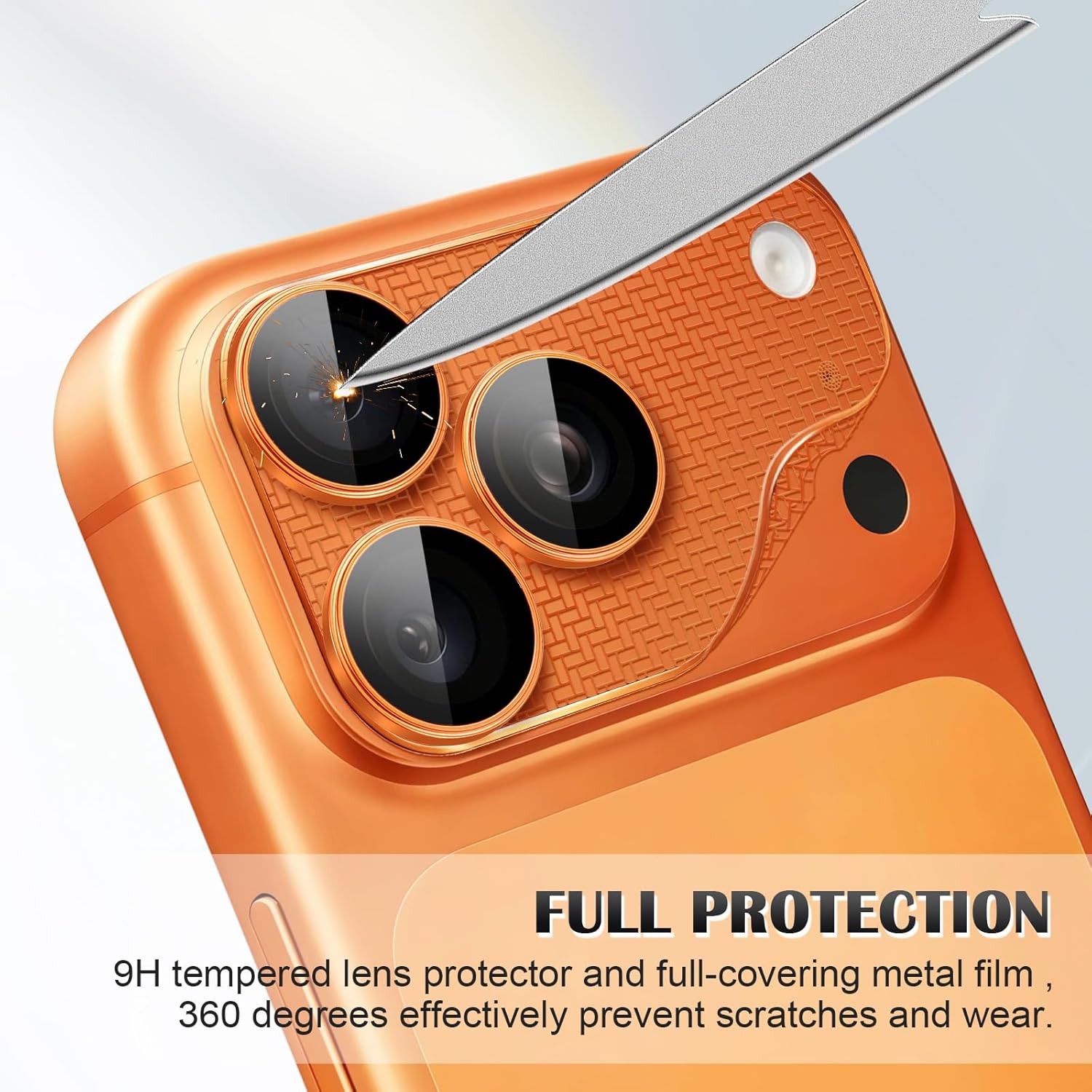 iPhone 17 Pro Eagle Eye AR+AF Lens Protector + Ultra-Thin Camera Island Film - Orange