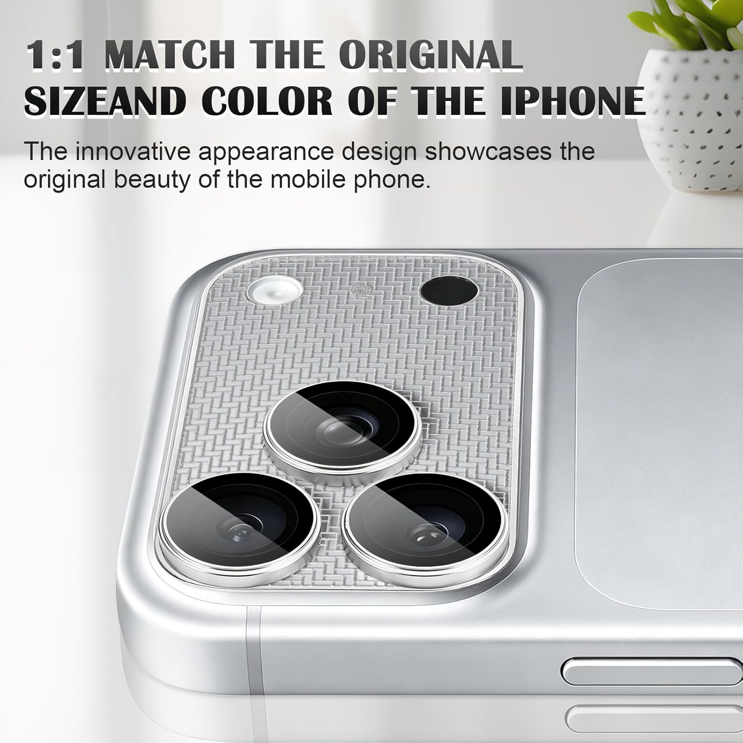 iPhone 17 Pro Max Eagle Eye AR+AF Lens Protector + Ultra-Thin Camera Island Film - Silver