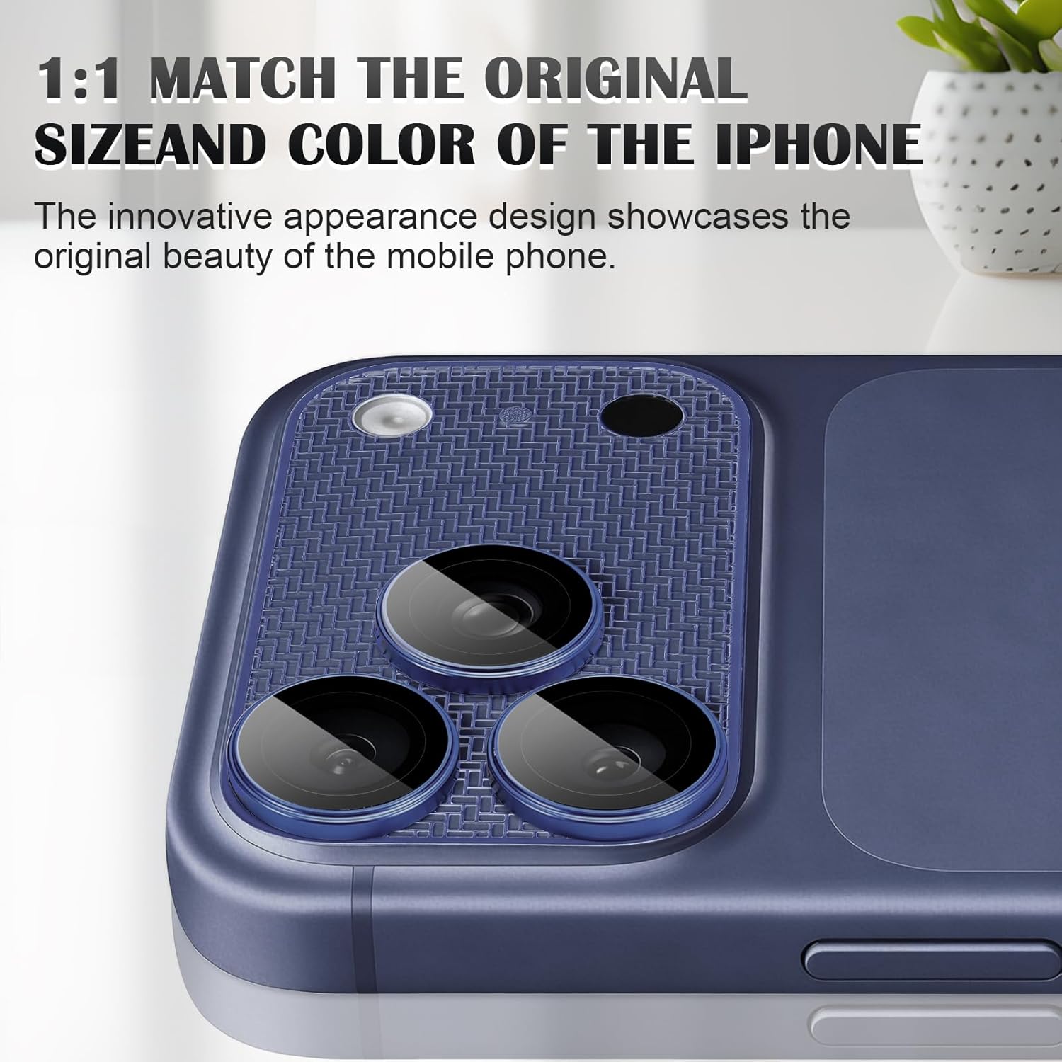iPhone 17 Pro Eagle Eye AR+AF Lens Protector + Ultra-Thin Camera Island Film - Titanium Blue